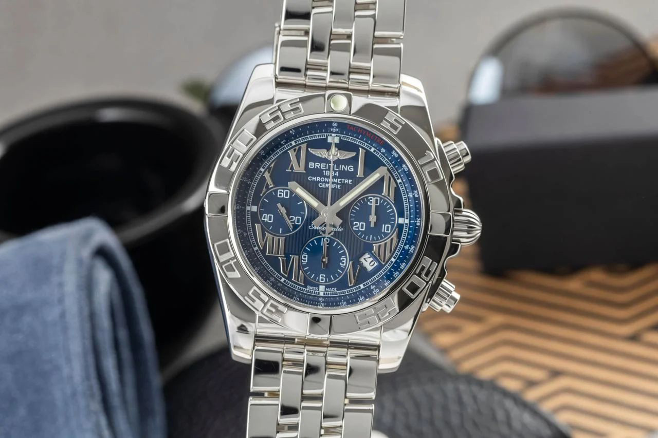 breitling chronomat 44 blue dial
