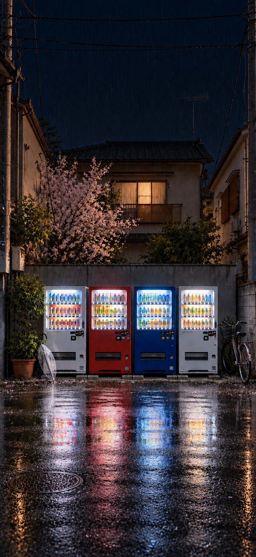 Vending Alley Night + Rain