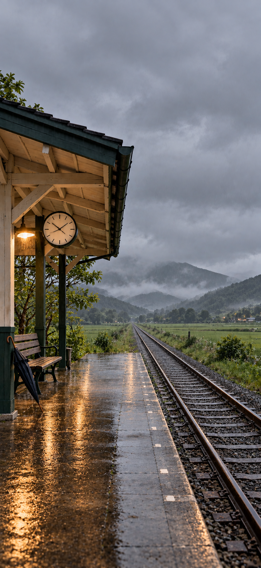 Country Station Rain