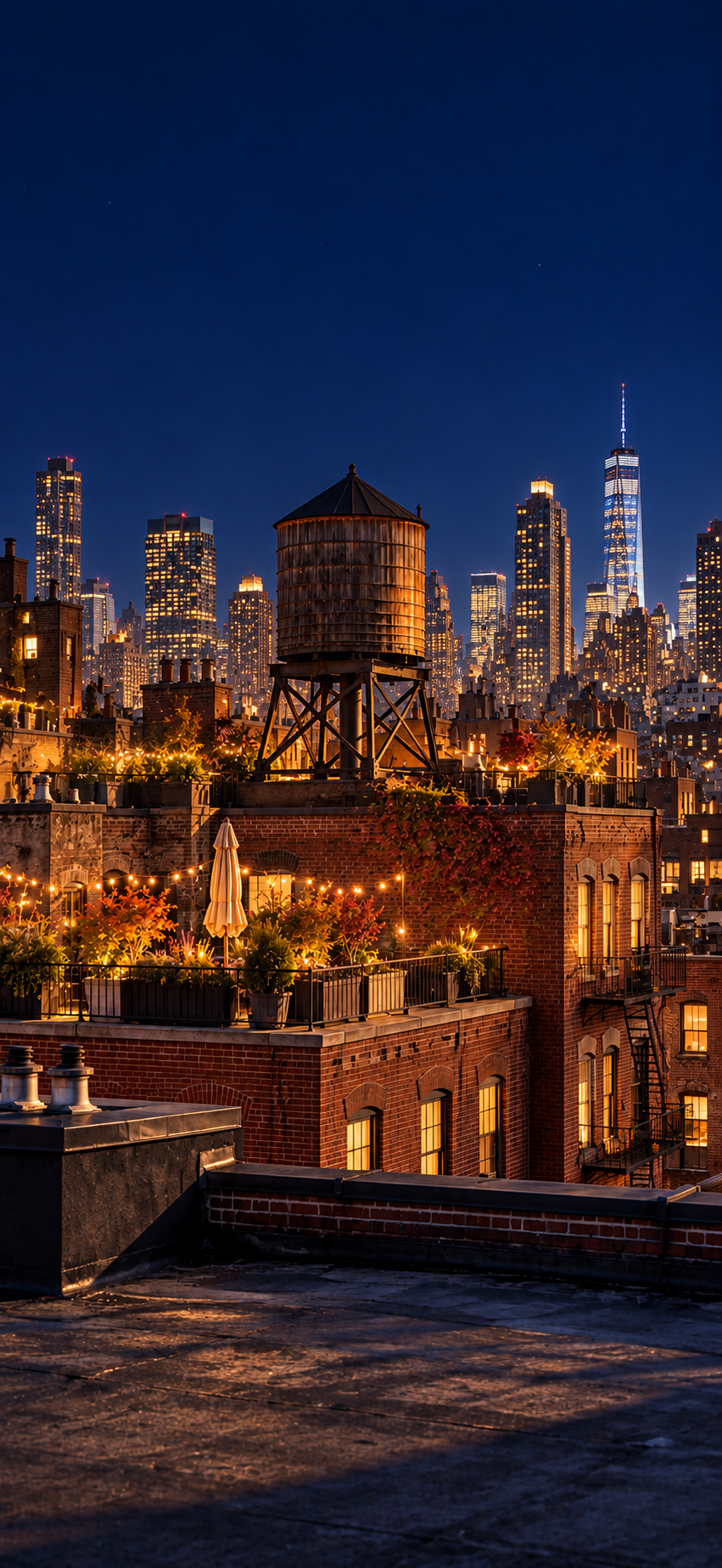 City Rooftop Night