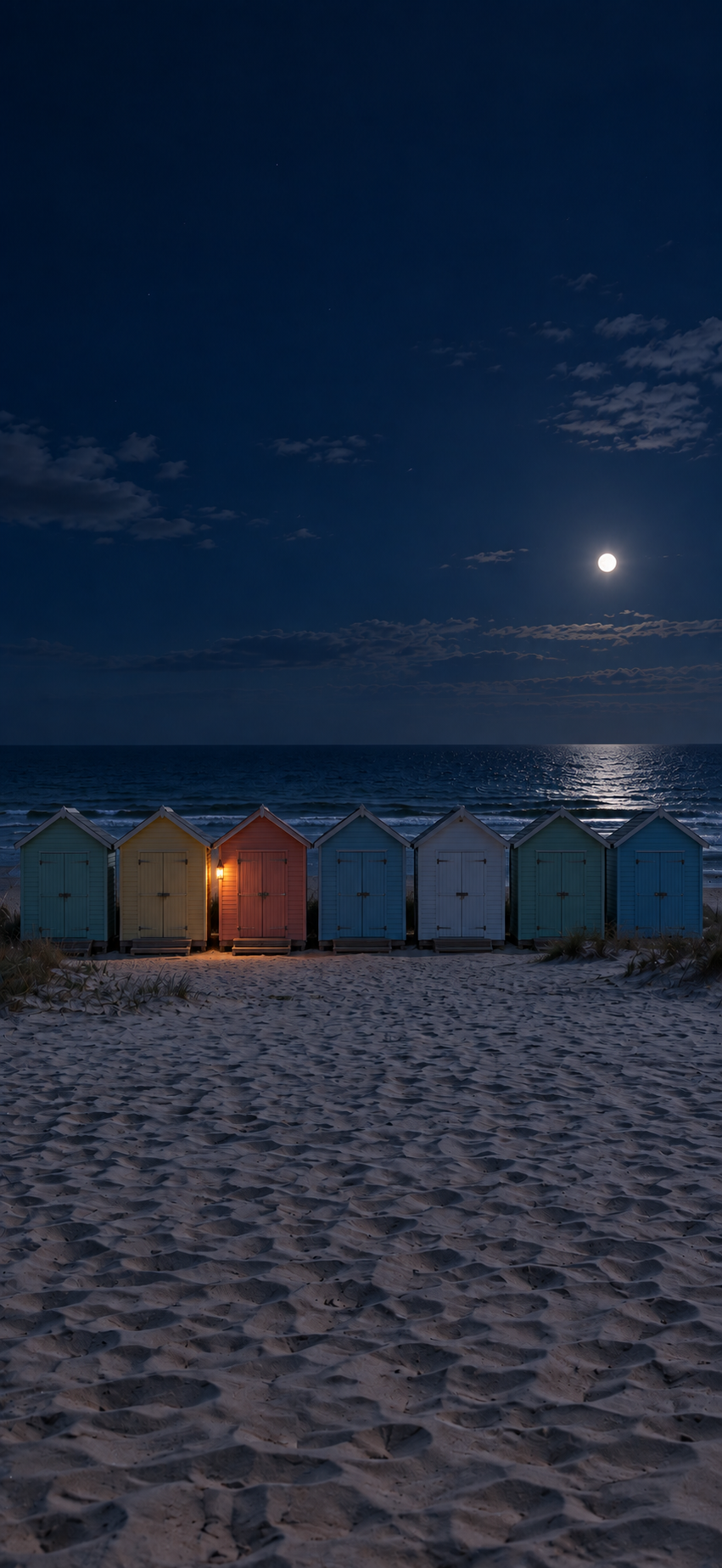 Beach Huts Night