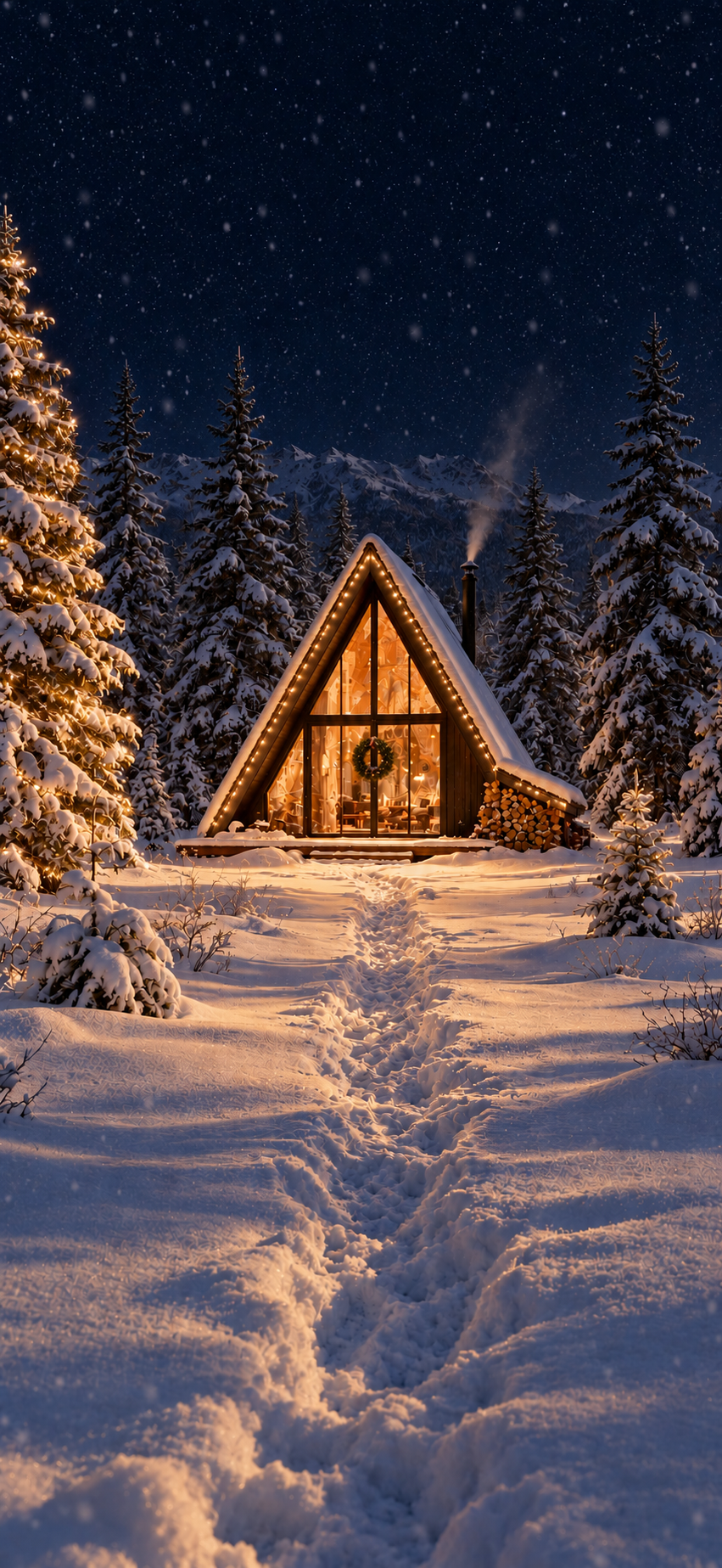 Snow A-Frame Night + date:12-20..01-05