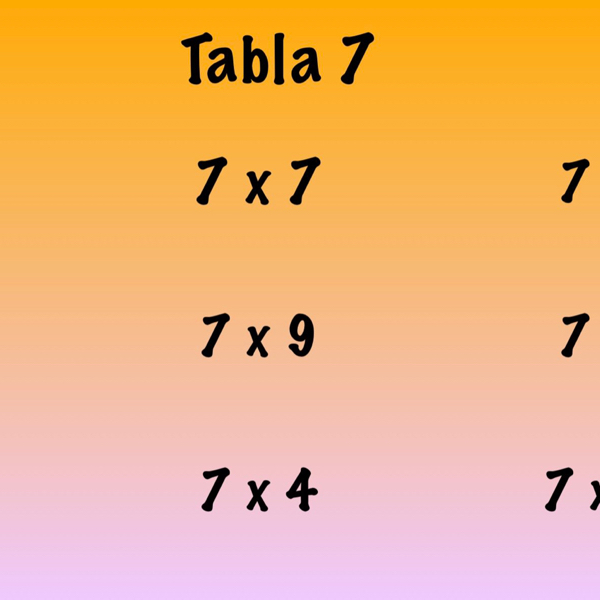Tabla del 7