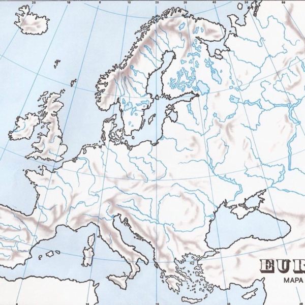 Mapa físico Europa