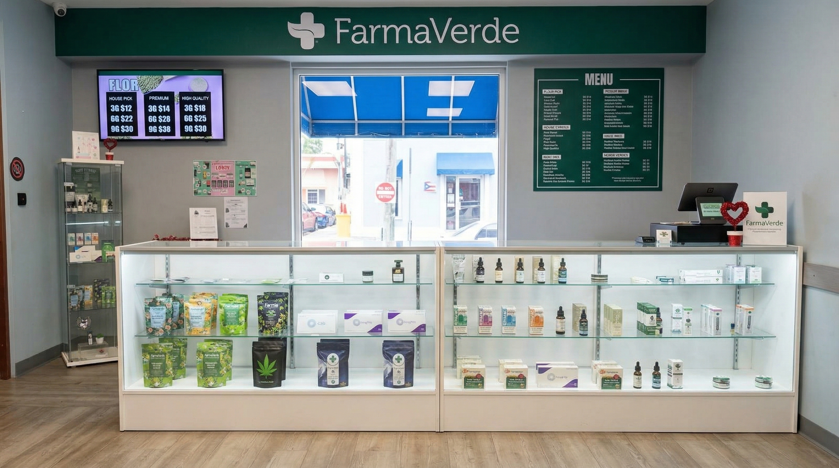 Interior del Dispensario Farma Verde Dorado