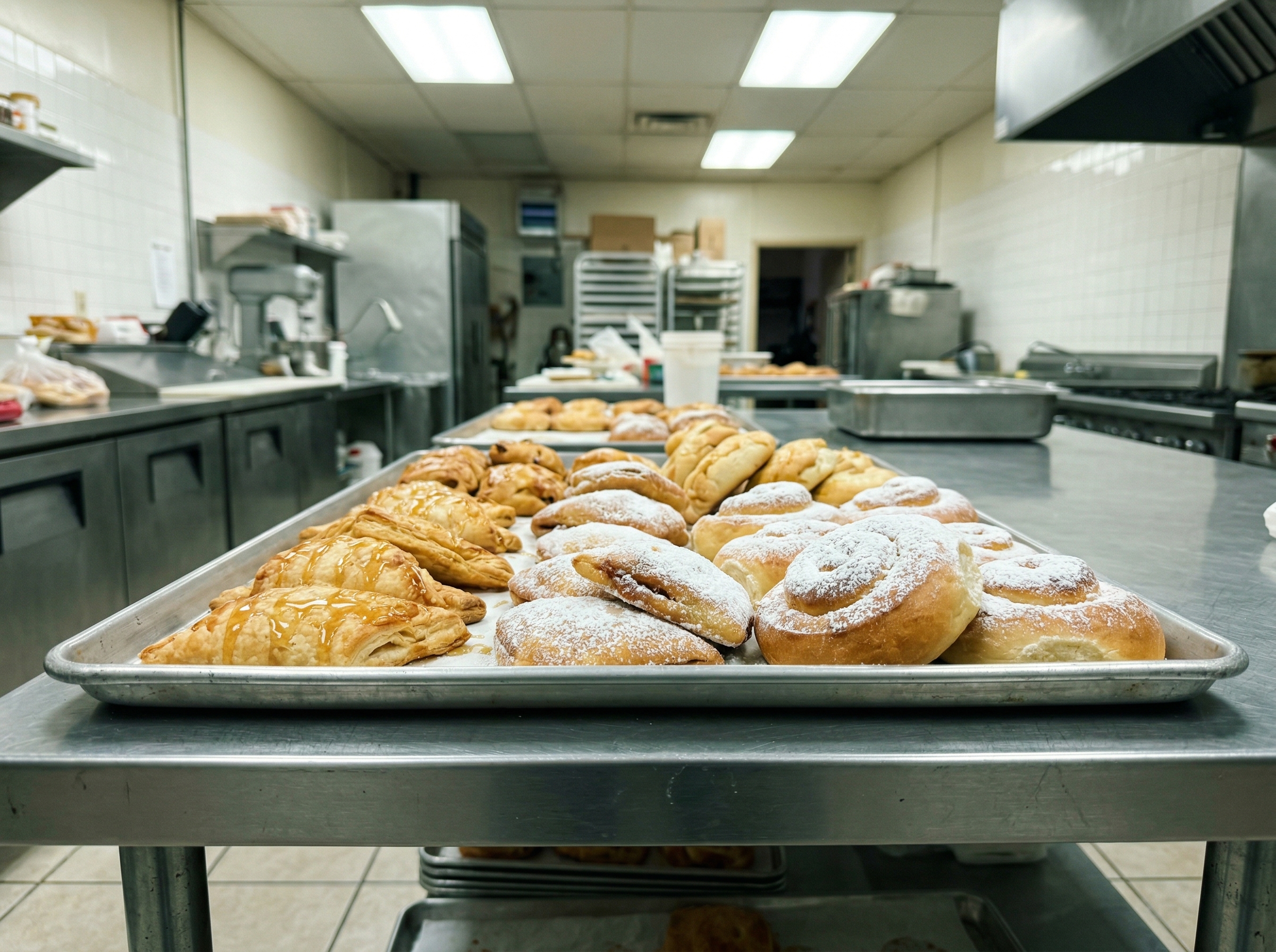 Bandeja de dulces y pastelillos frescos