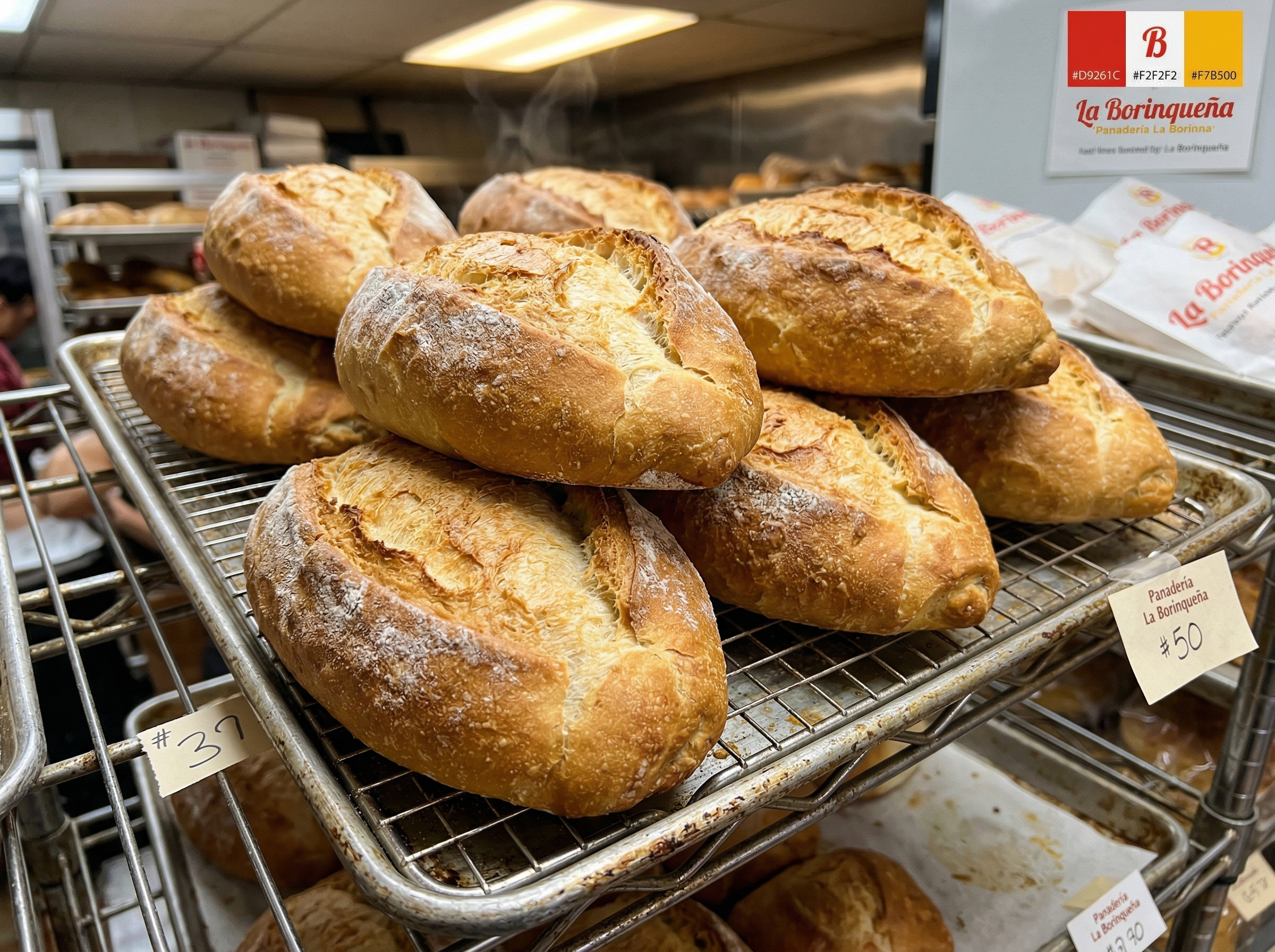 Pan de agua boricua recién horneado
