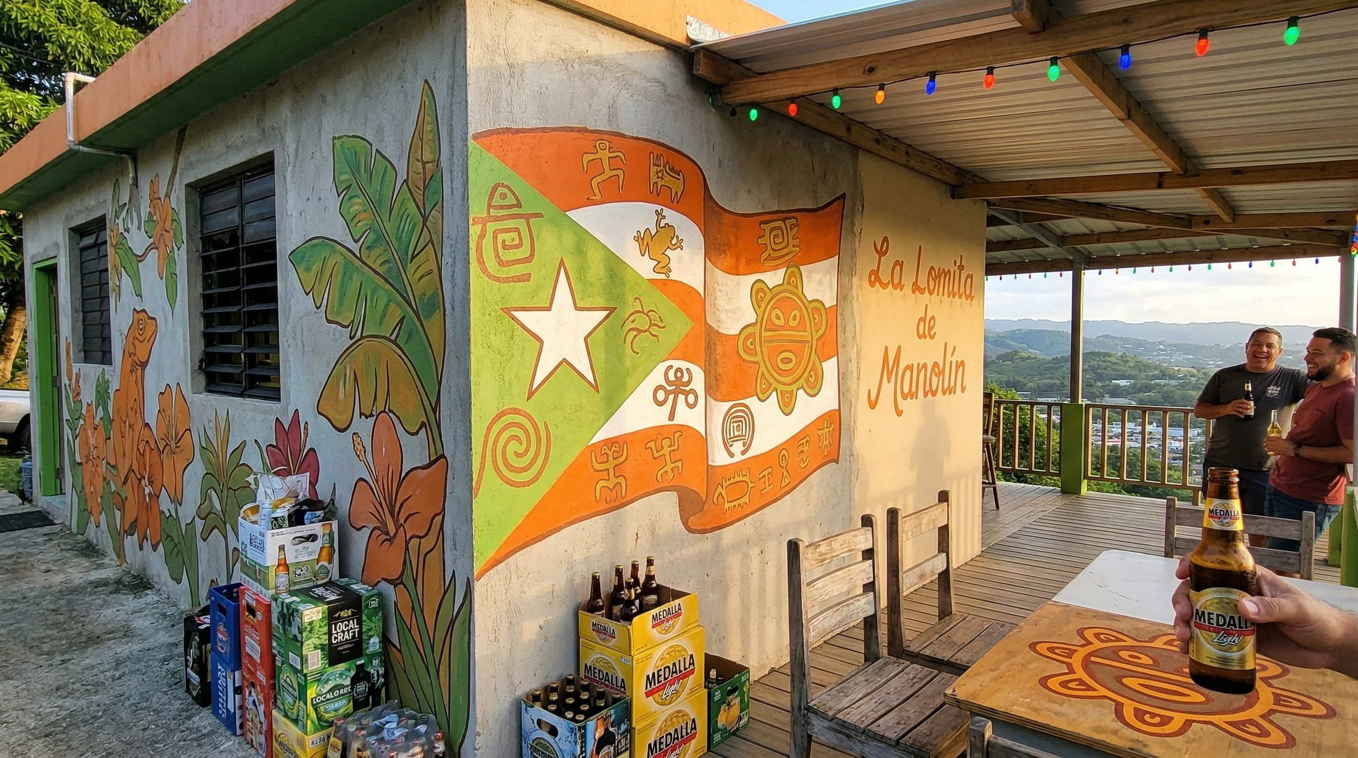 Mural boricua en La Lomita de Manolín