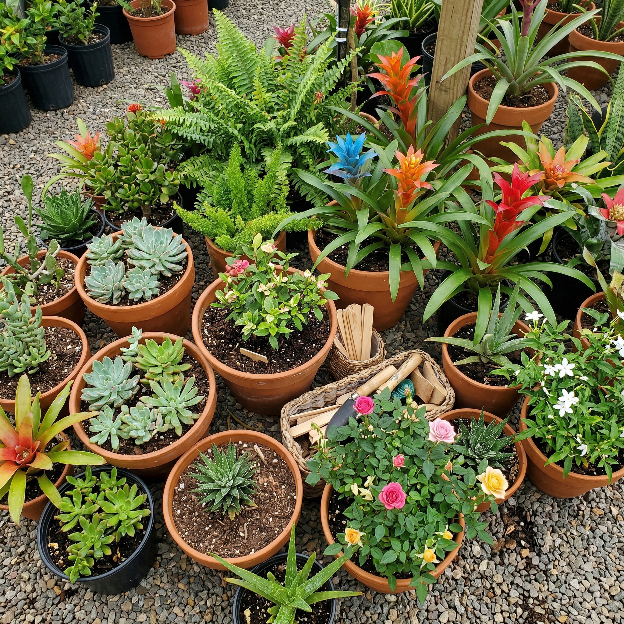 Colección de plantas vista desde arriba