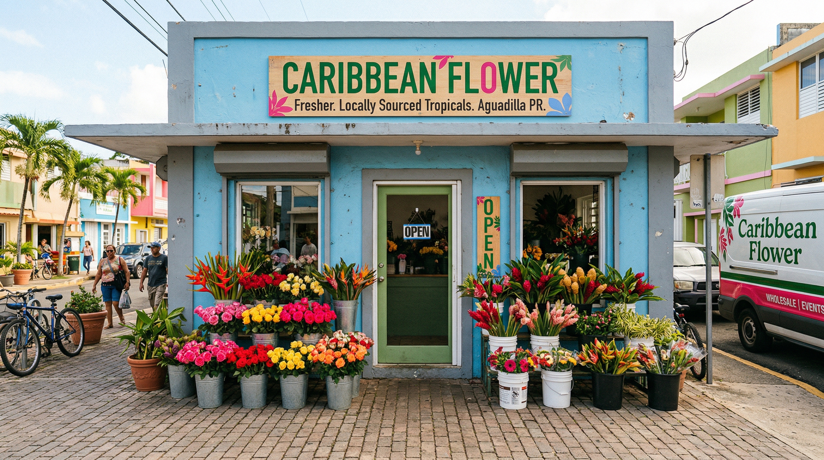 Exterior de Caribbean Flower en Aguadilla, Puerto Rico