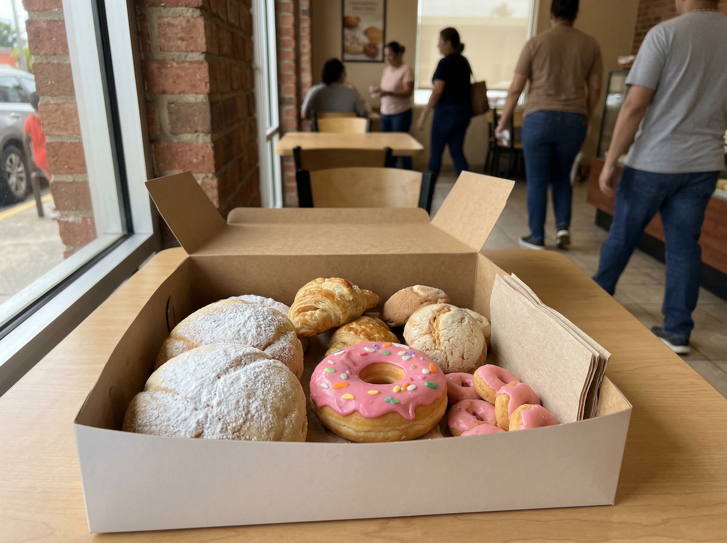 Caja de pasteles de Panadería Valle Tolima lista para llevar