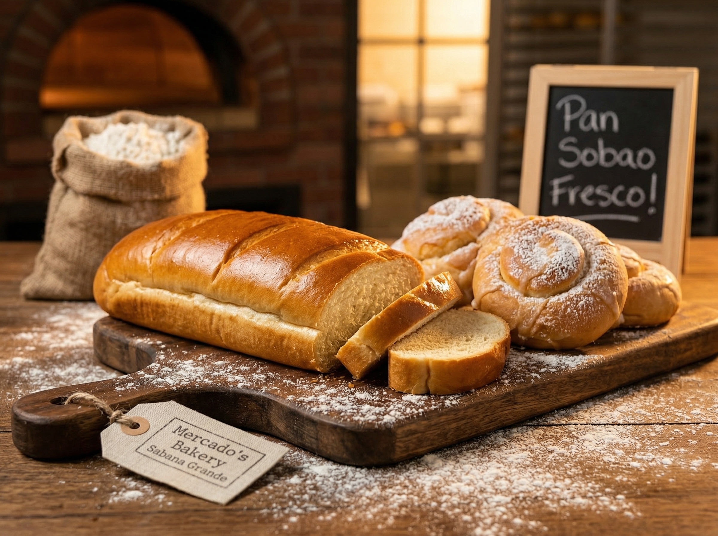 Pan sobao y mallorca artesanal de Mercado's Bakery