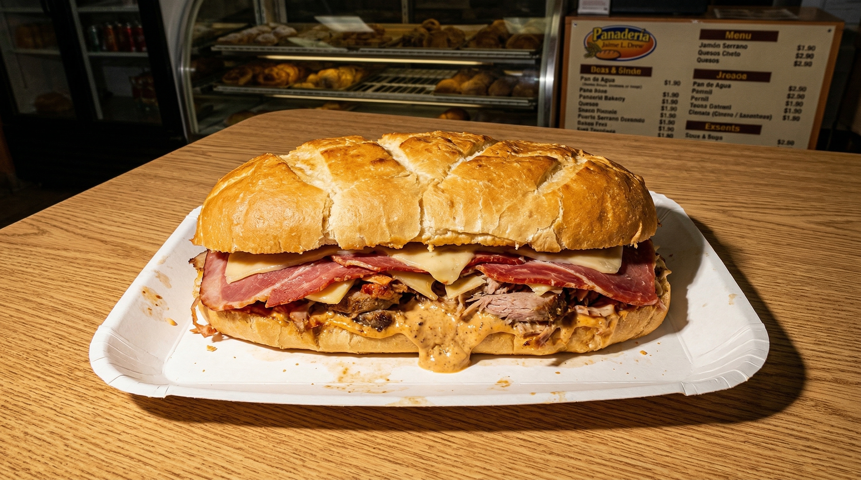 Sandwich de media libra de Panadería Jaime L. Drew