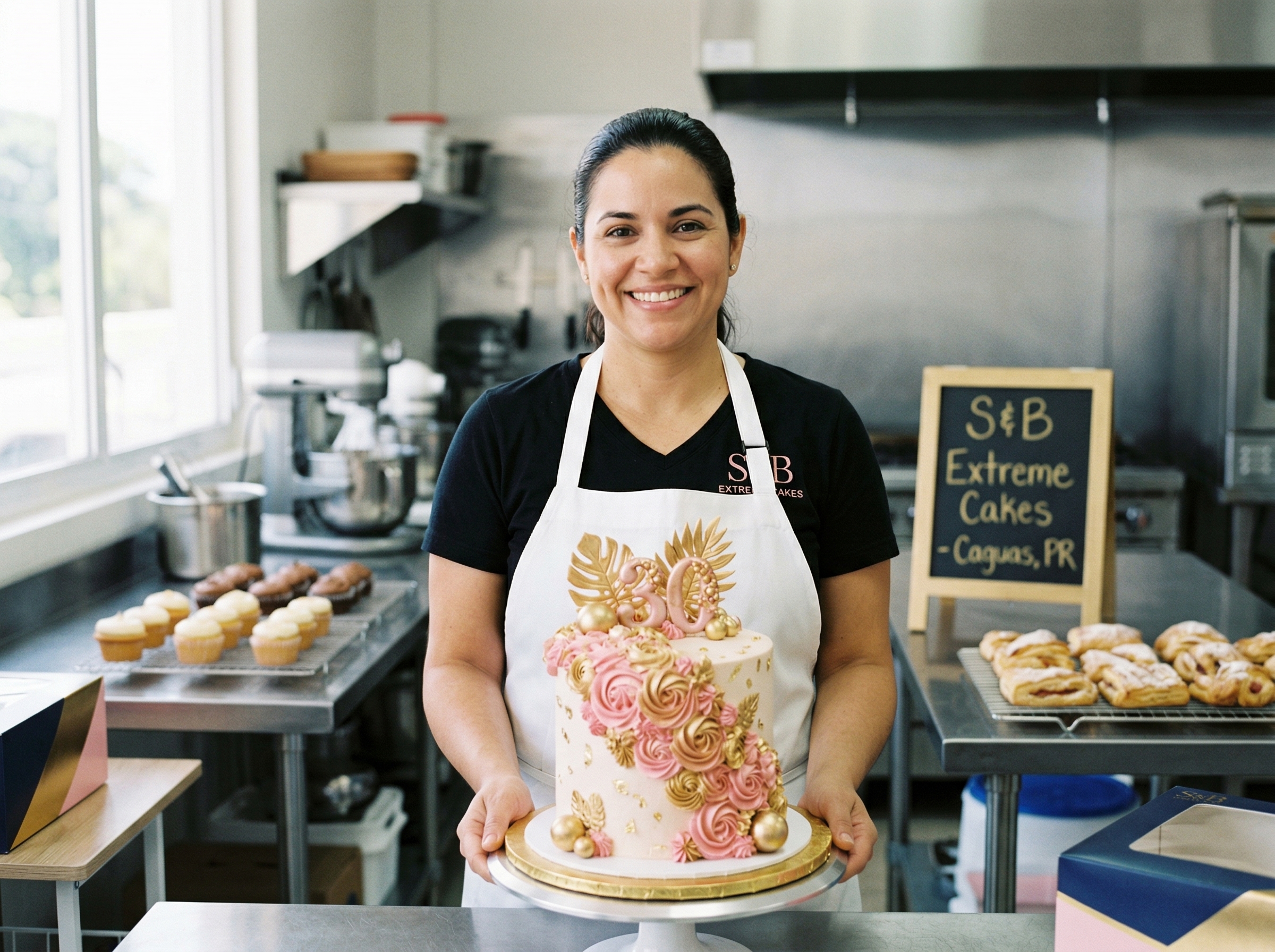 Equipo de S&B Extreme Cakes trabajando en sus creaciones