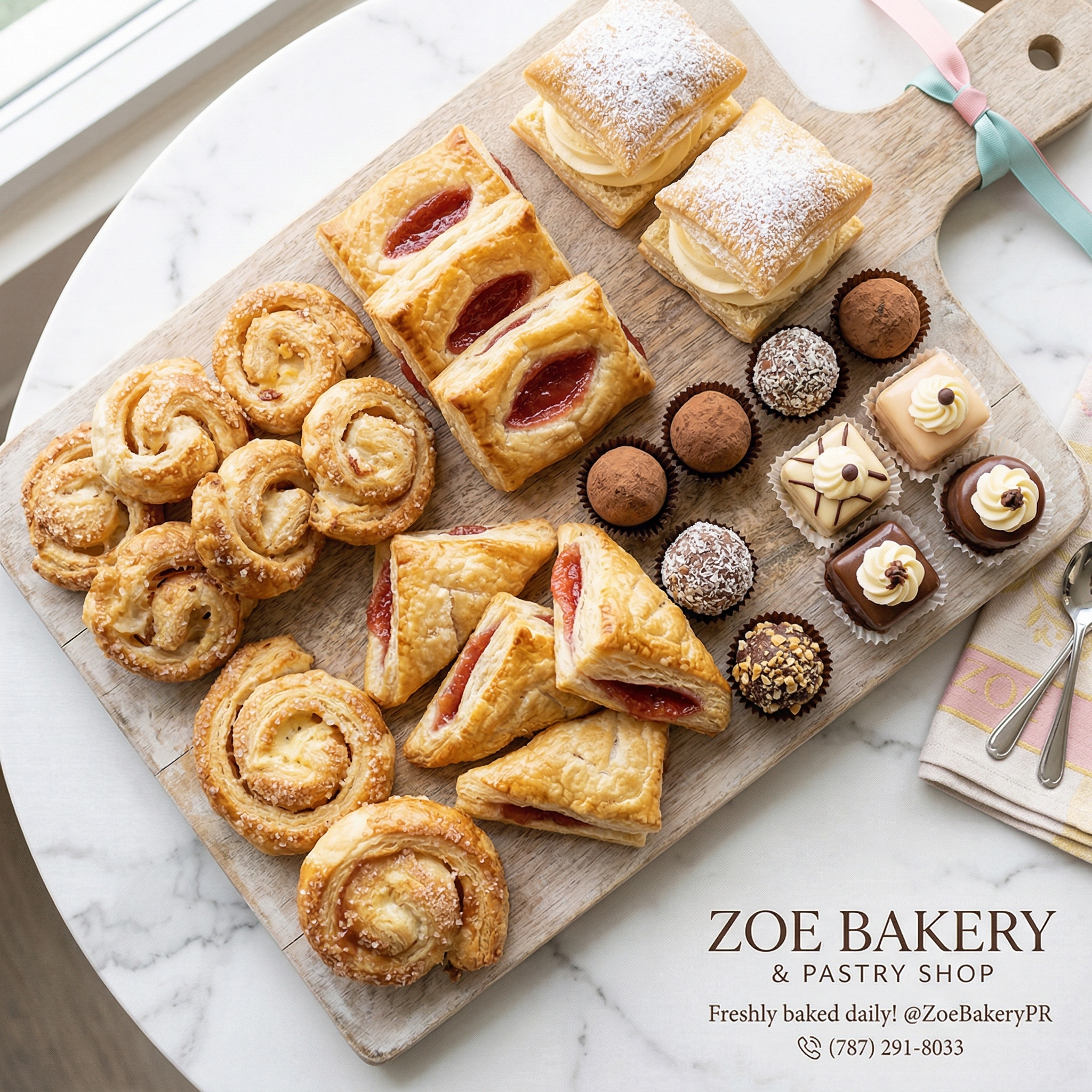 Postres y Repostería — quesitos y mallorcas