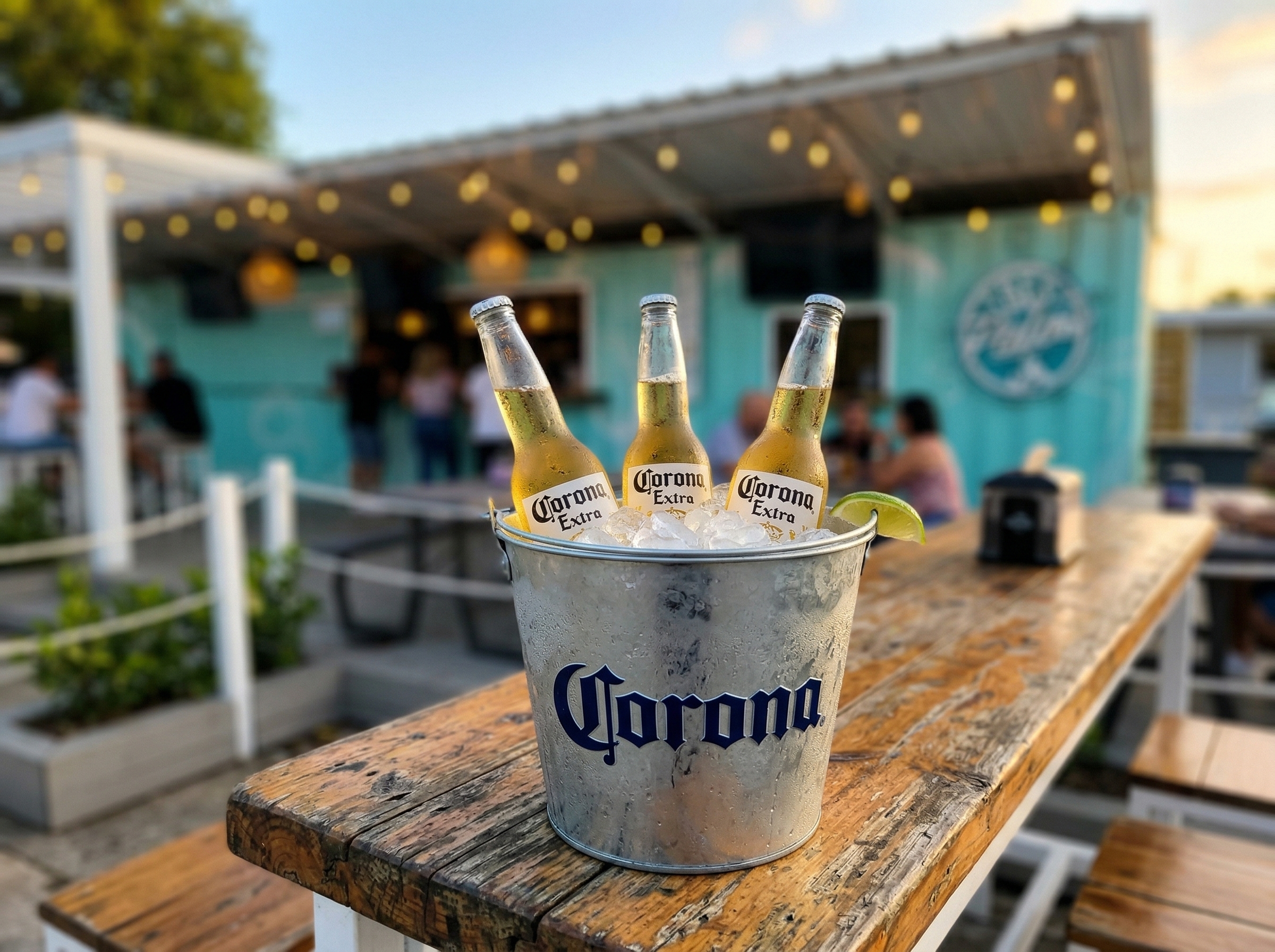 Cervezas frías en balde