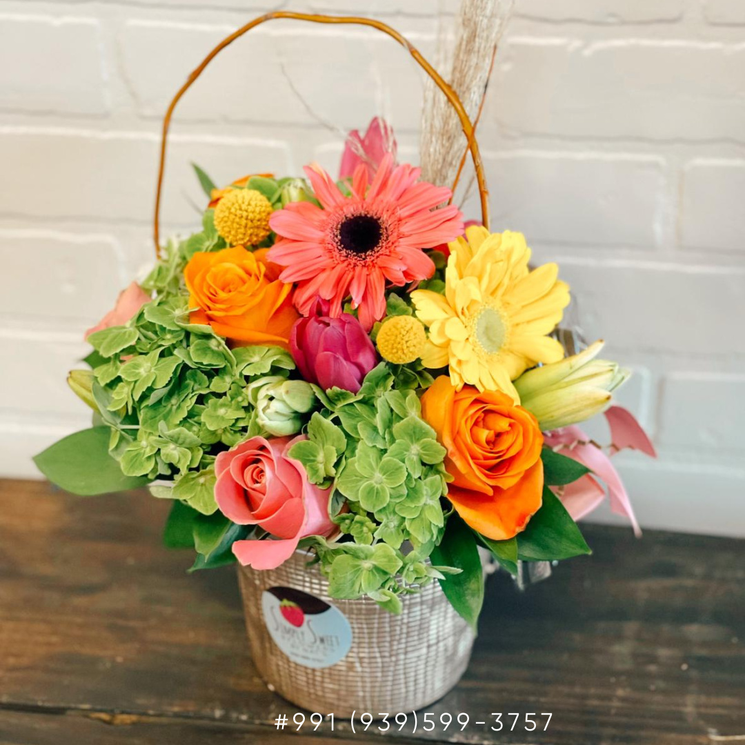 Gift sets with wine and flowers