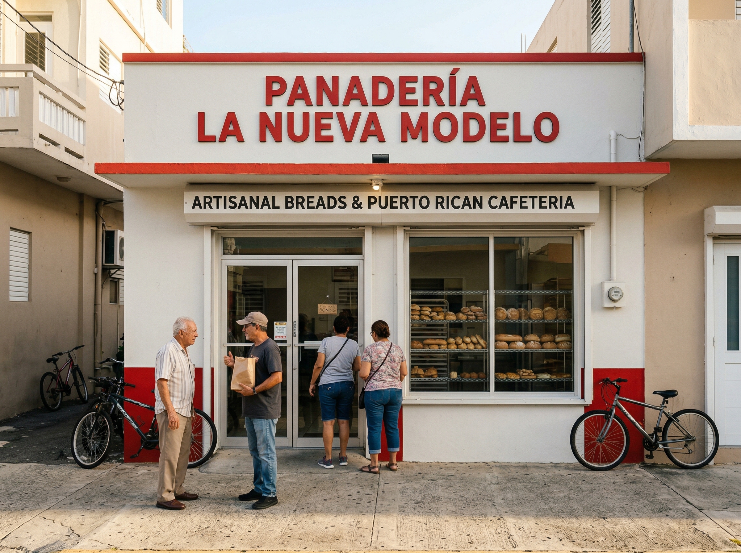 Fachada exterior de Panadería La Nueva Modelo en Pámpanos, Ponce Puerto Rico