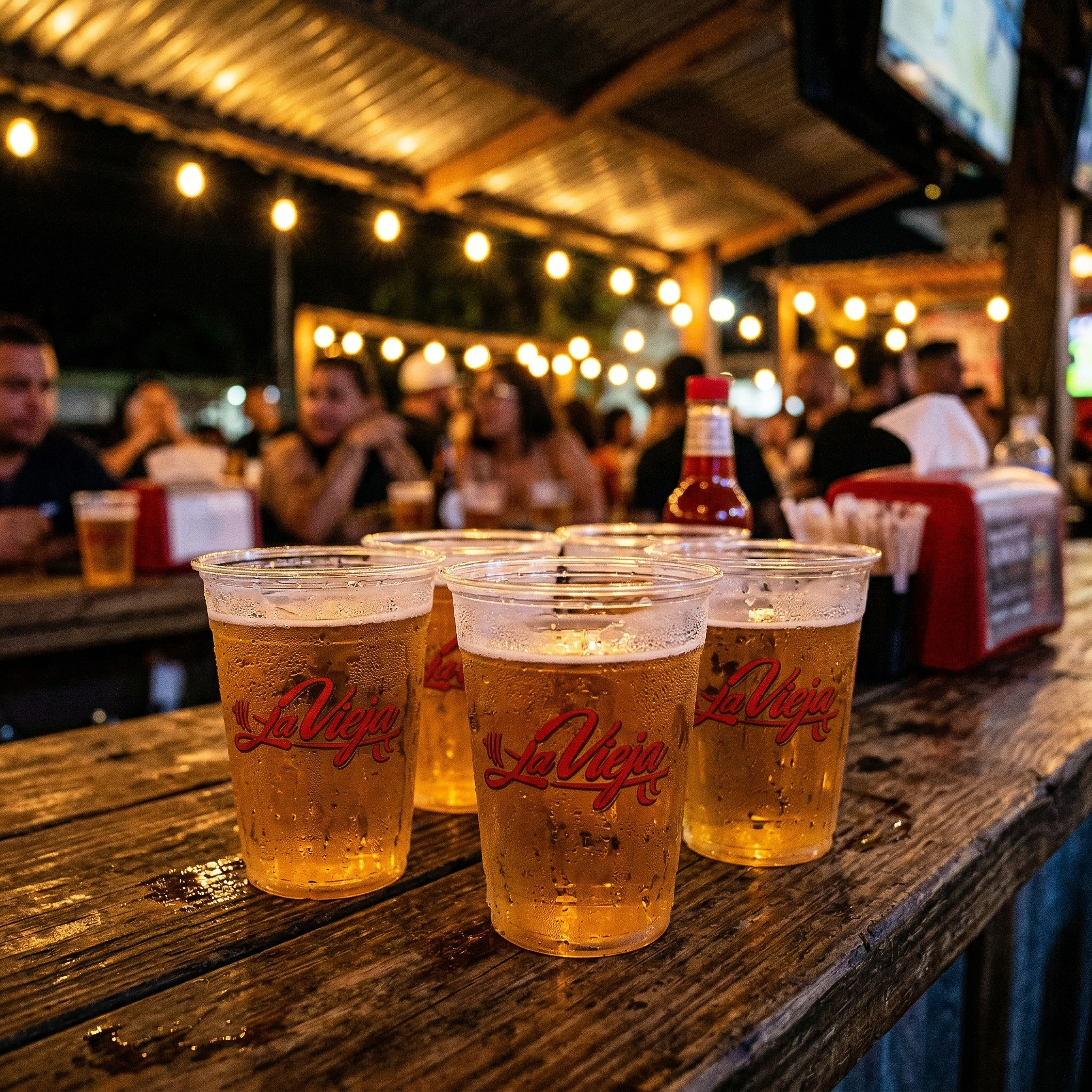Cervezas frías en La Vieja Escuela