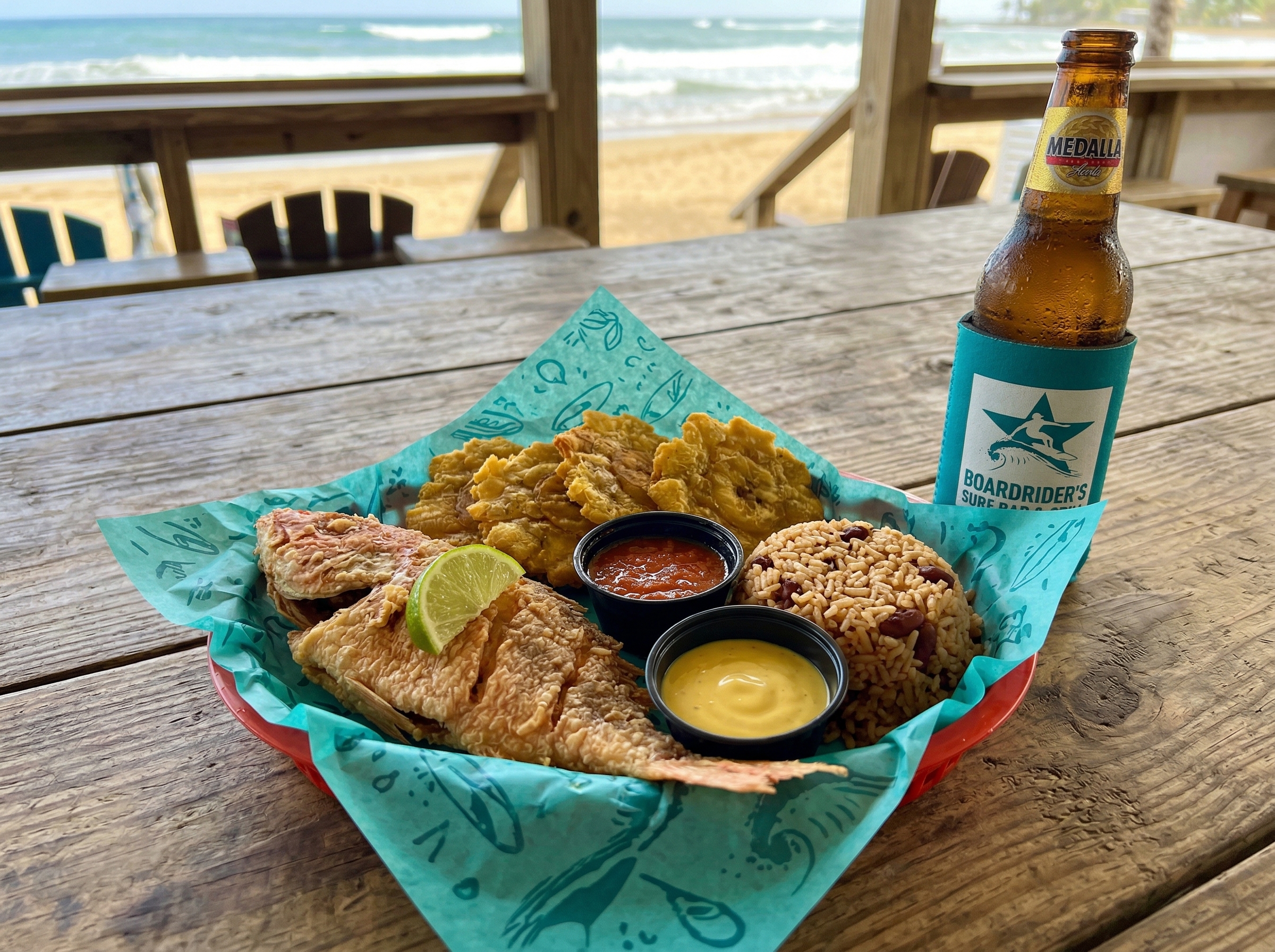 Fresh food platter at Boardrider's Surf Bar and Grill