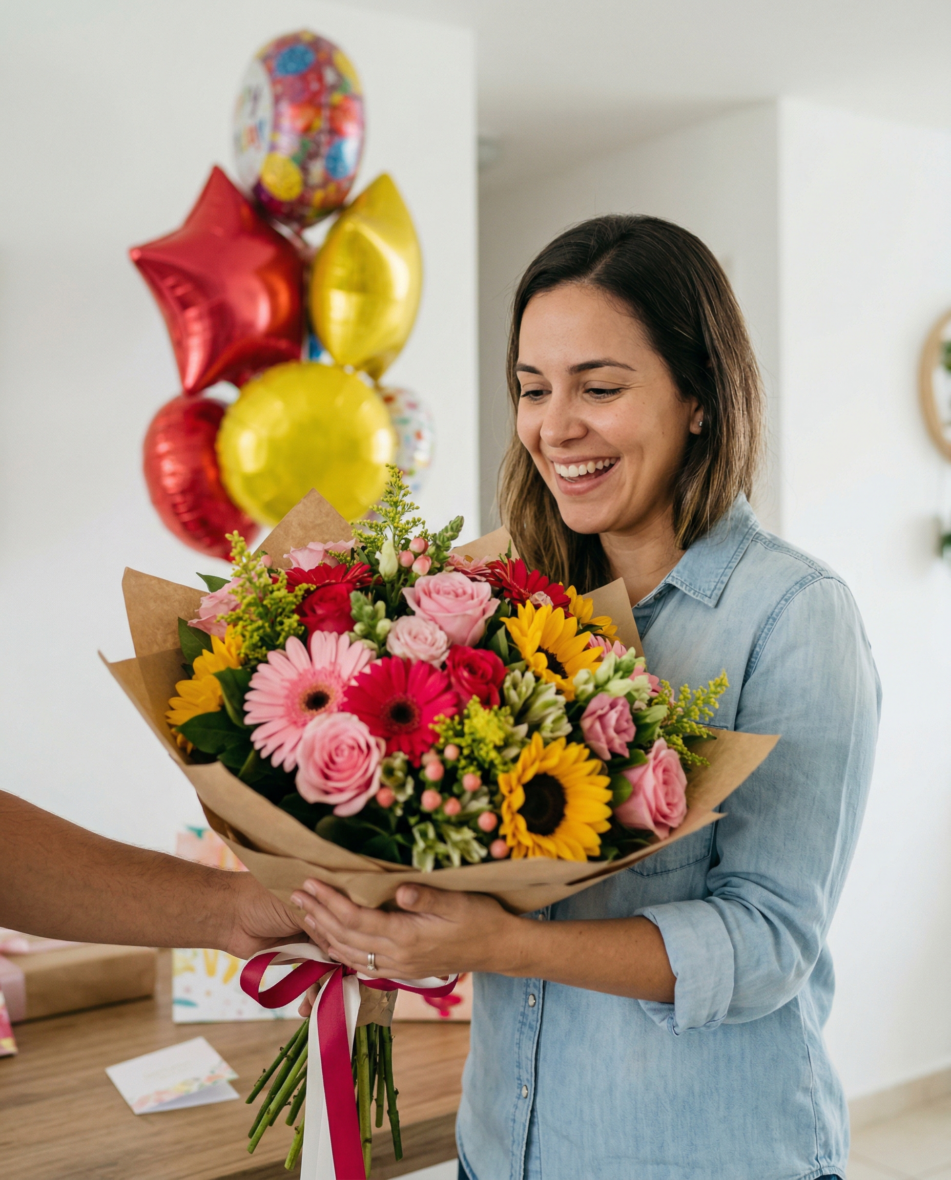 Entrega de regalo floral