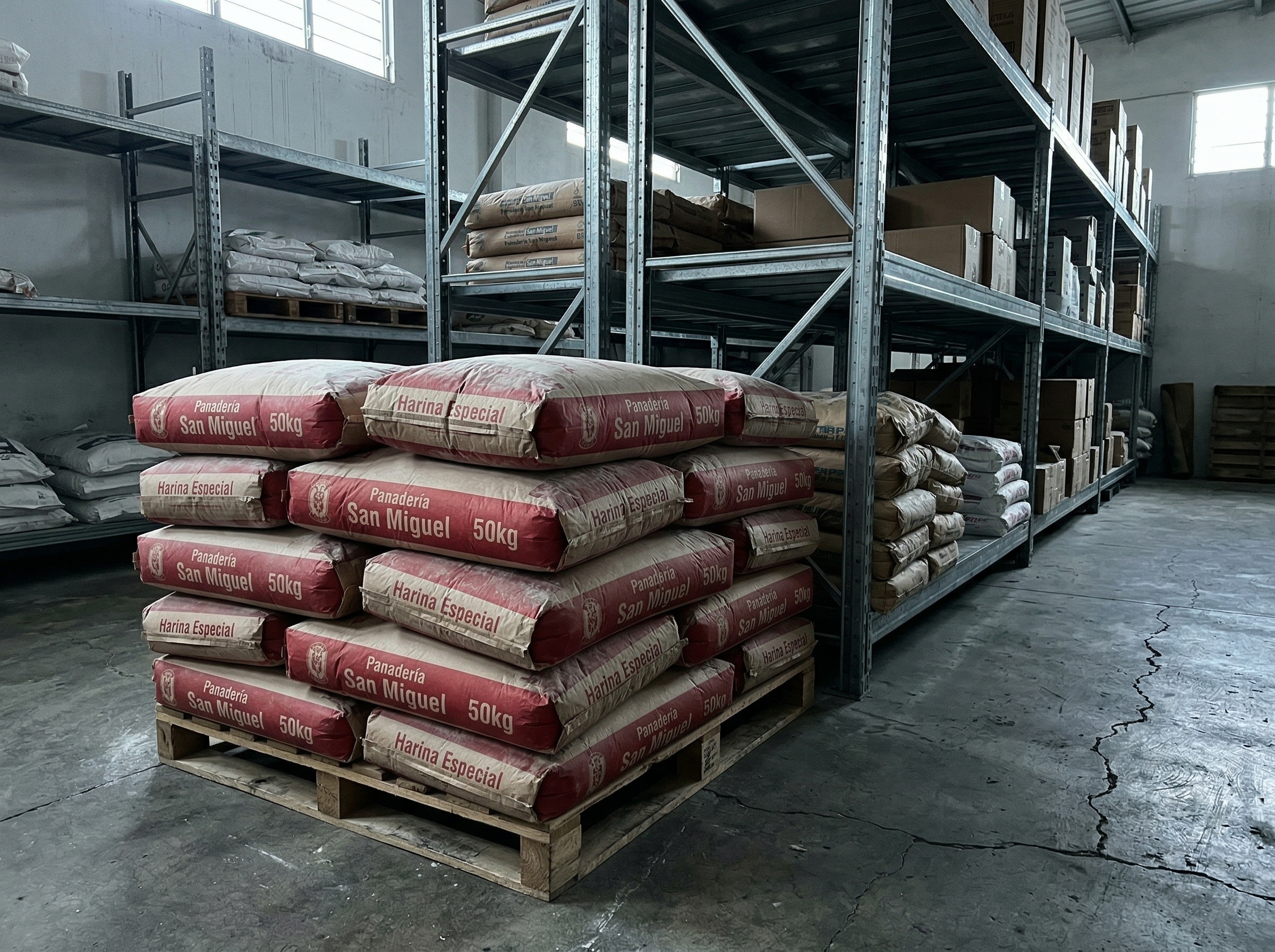 Almacén de sacos de harina Panadería San Miguel