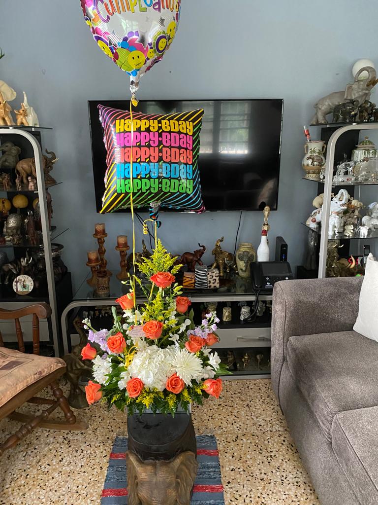 Flores frescas en la tienda