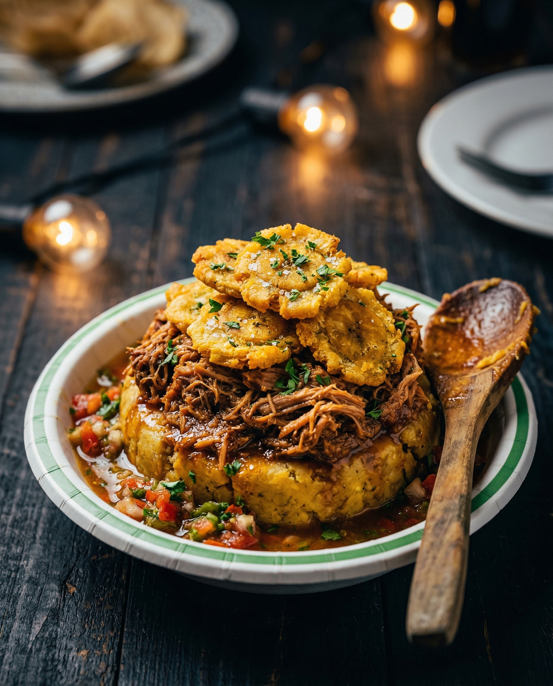 Mofongo con pernil — Rellena'o