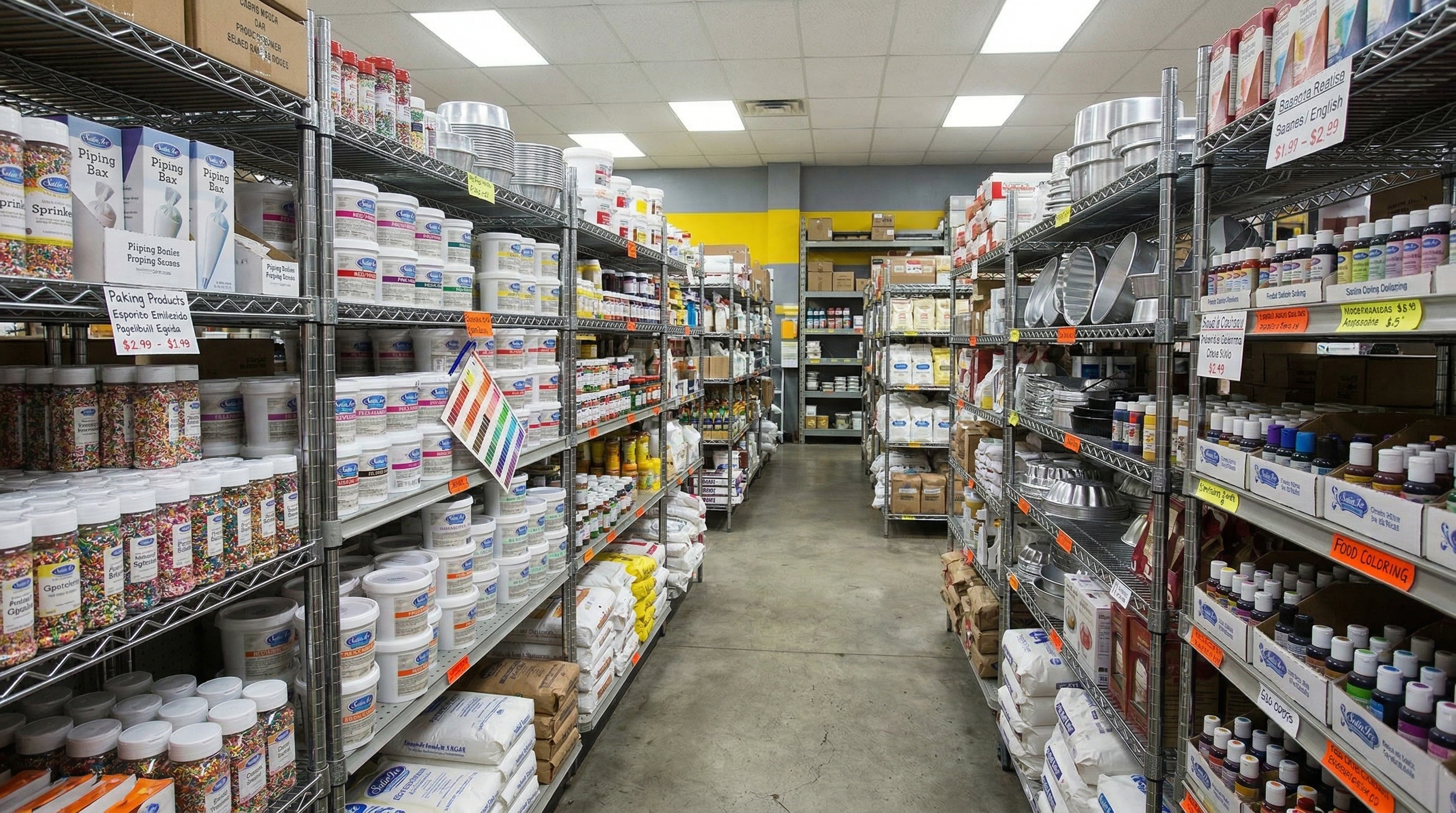 Interior del almacén de Bakery CASH & CARRY Supply en Ponce