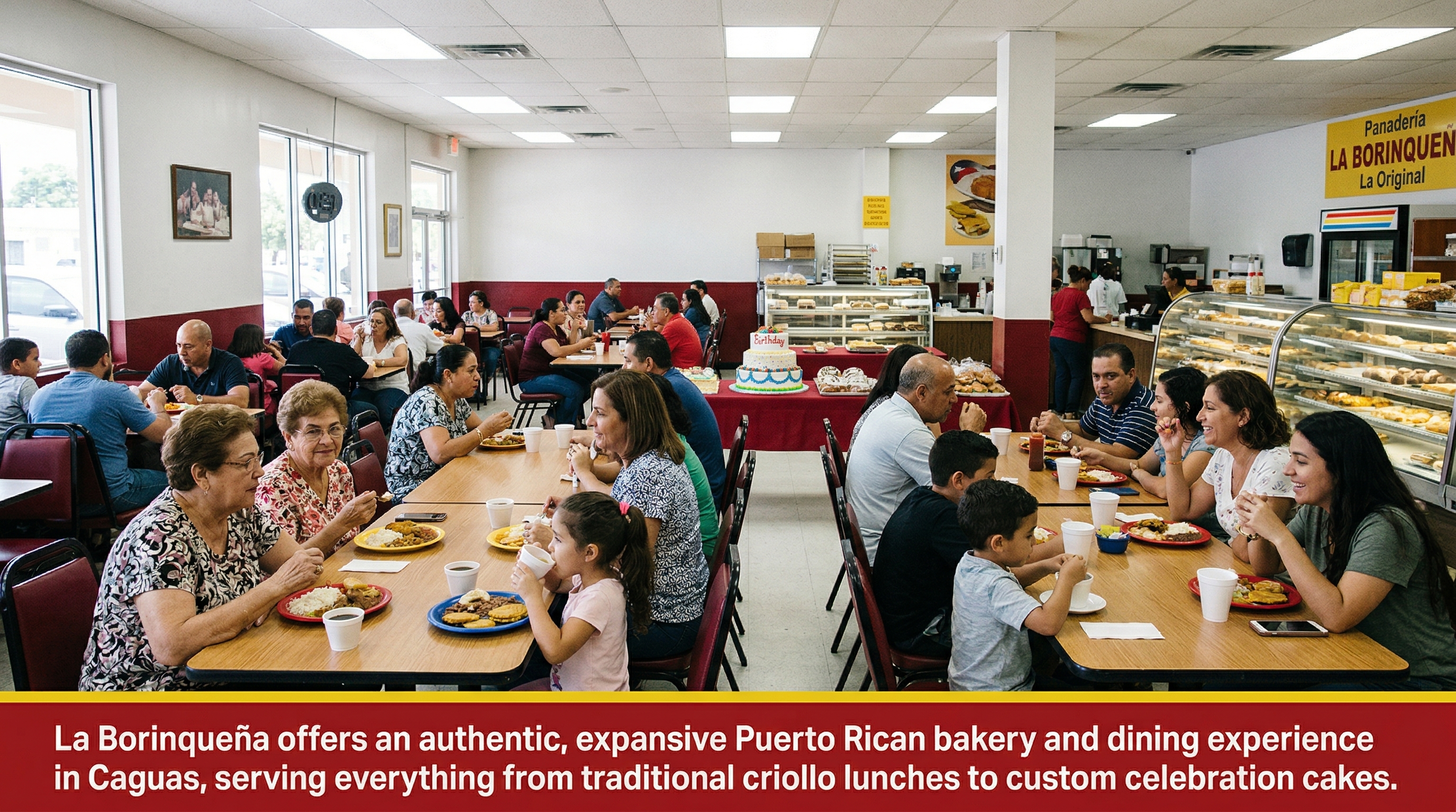 Salón comedor de La Borinqueña – ambiente familiar