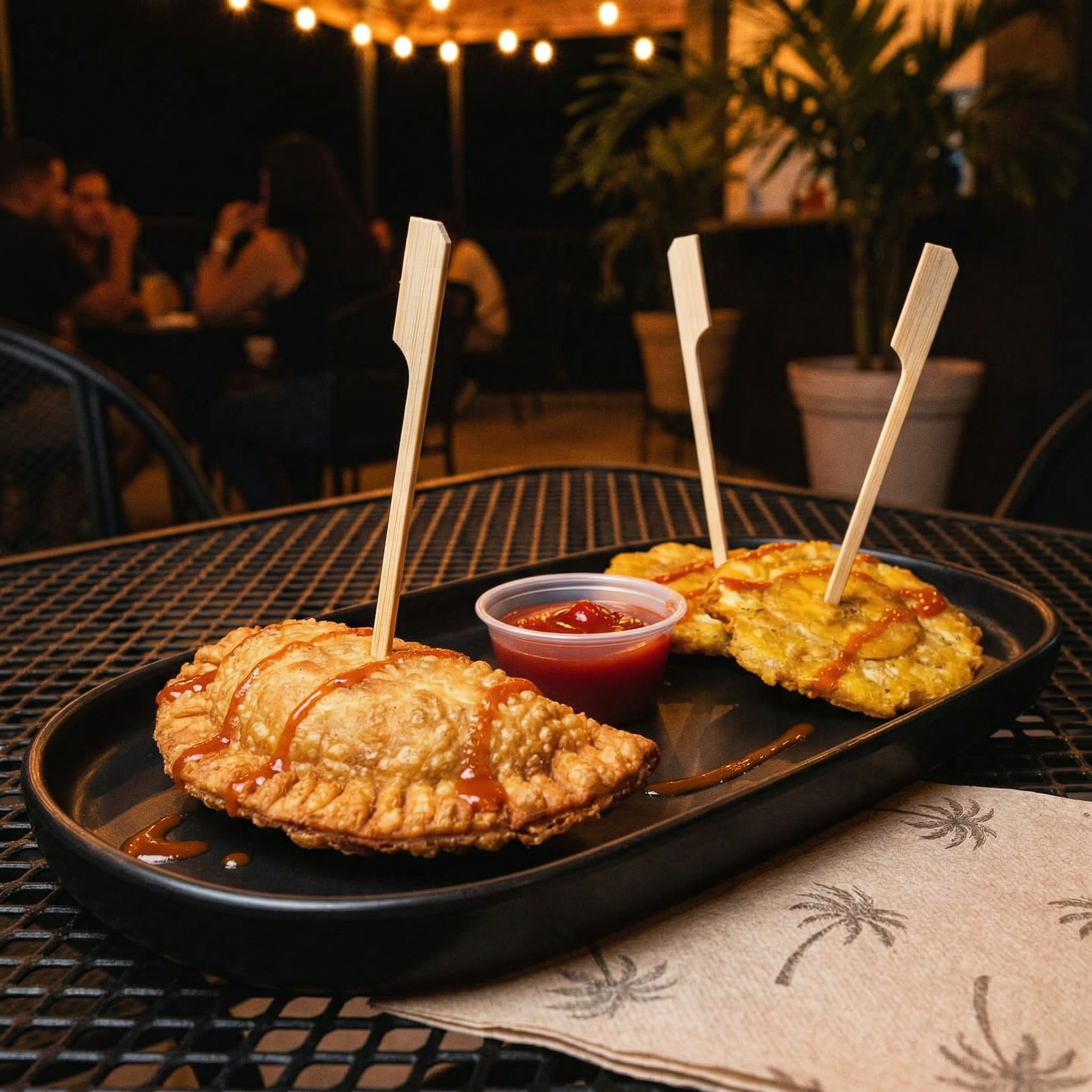 Empanadillas fritas en El Oasis