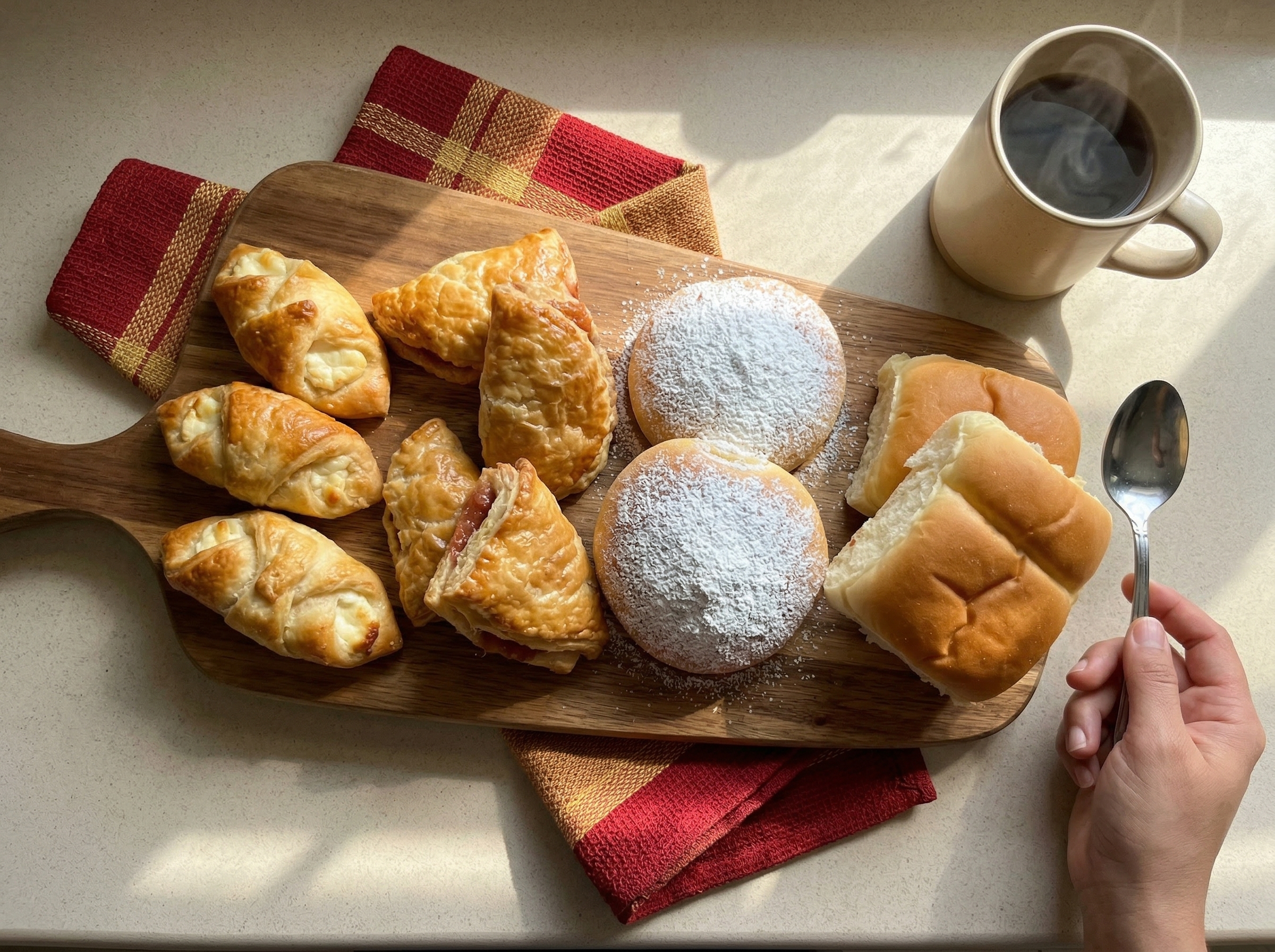 Surtido de pasteles y repostería artesanal