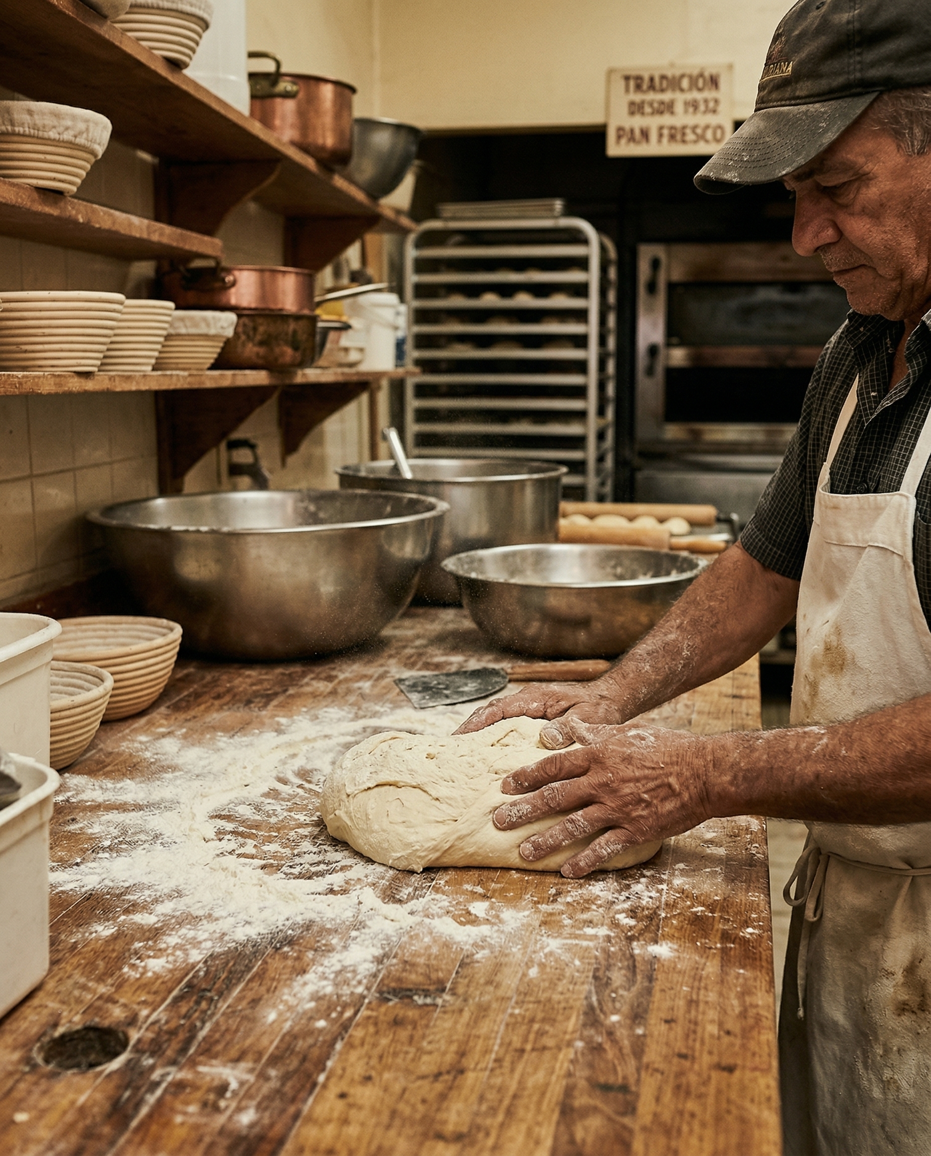 Las manos del panadero — noventa años de dedicación en cada amasado