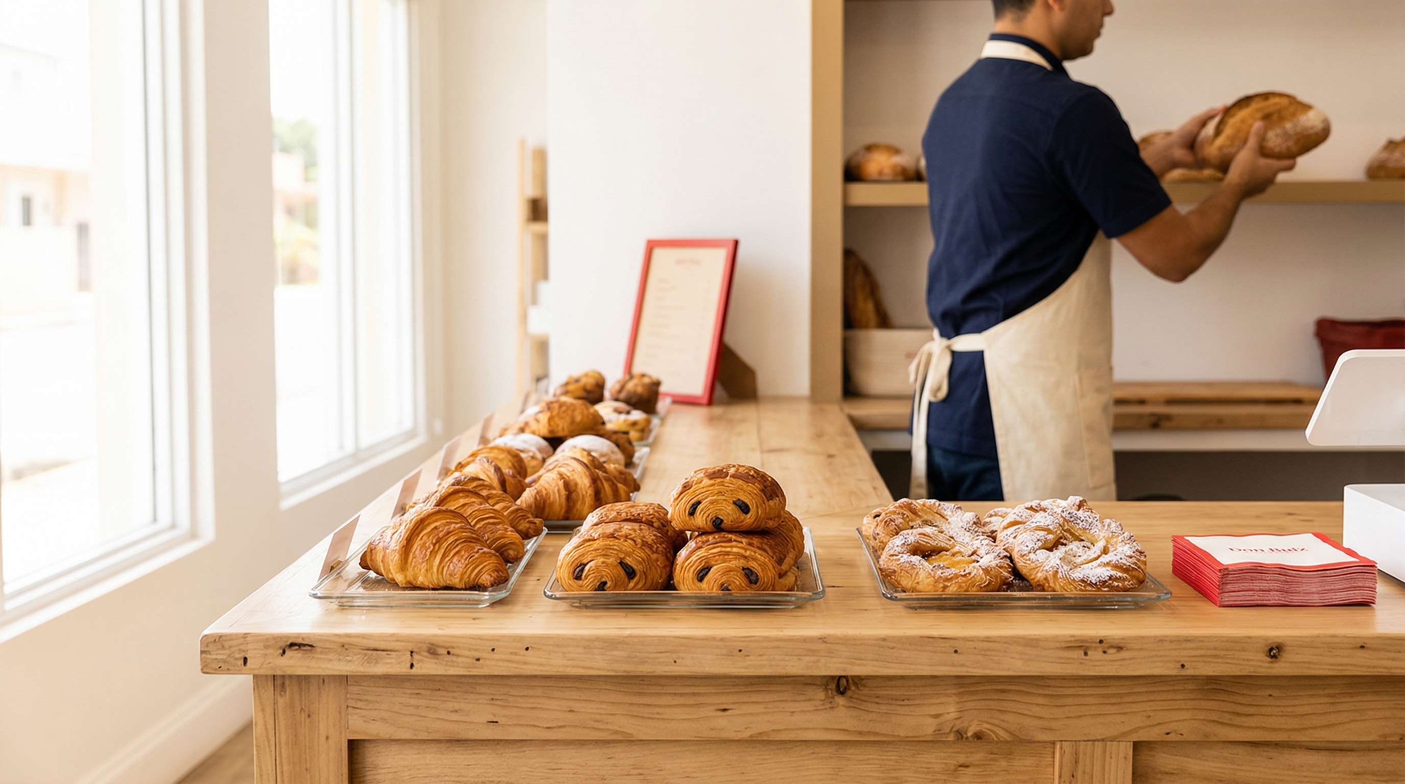 Interior de Don Ruiz Bakes — vitrinas con pasteles artesanales en Caguas