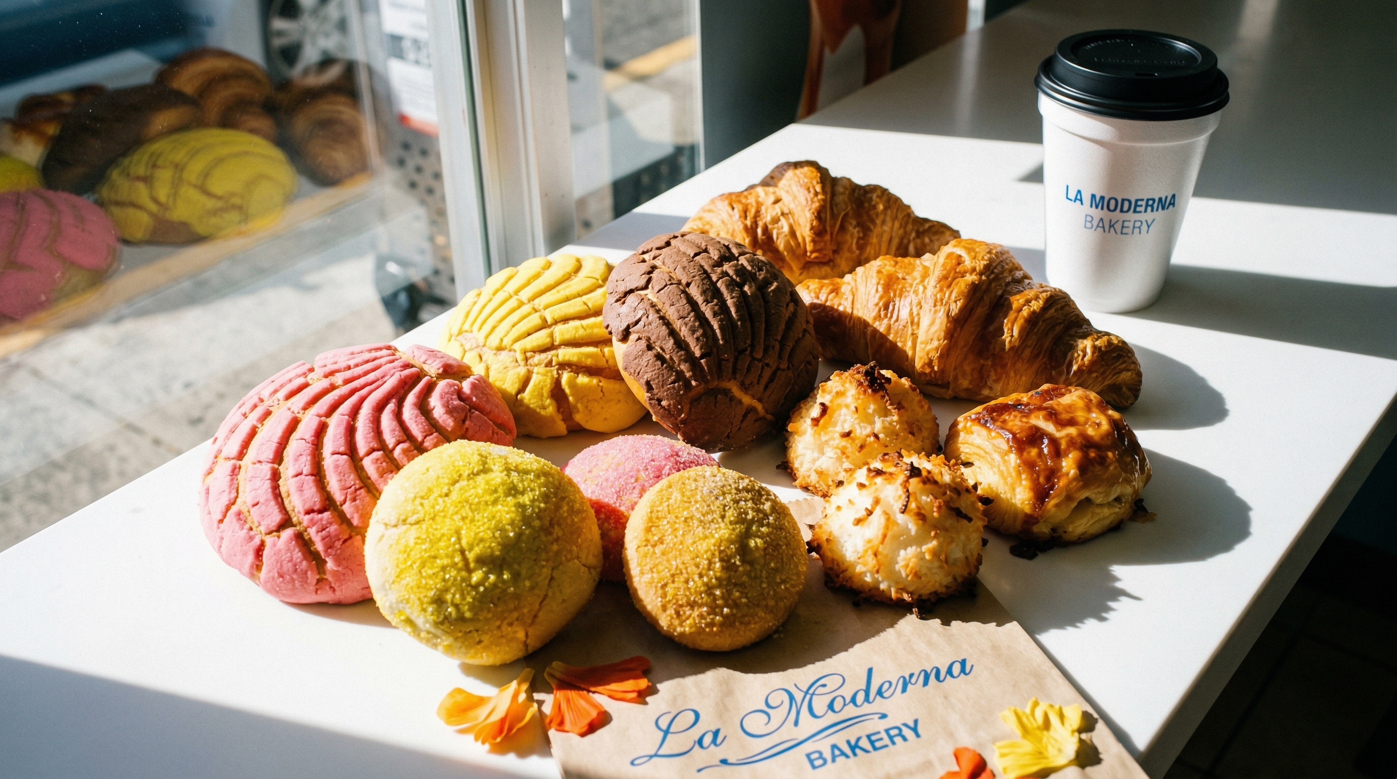 Pan dulce fresco en La Moderna Bakery