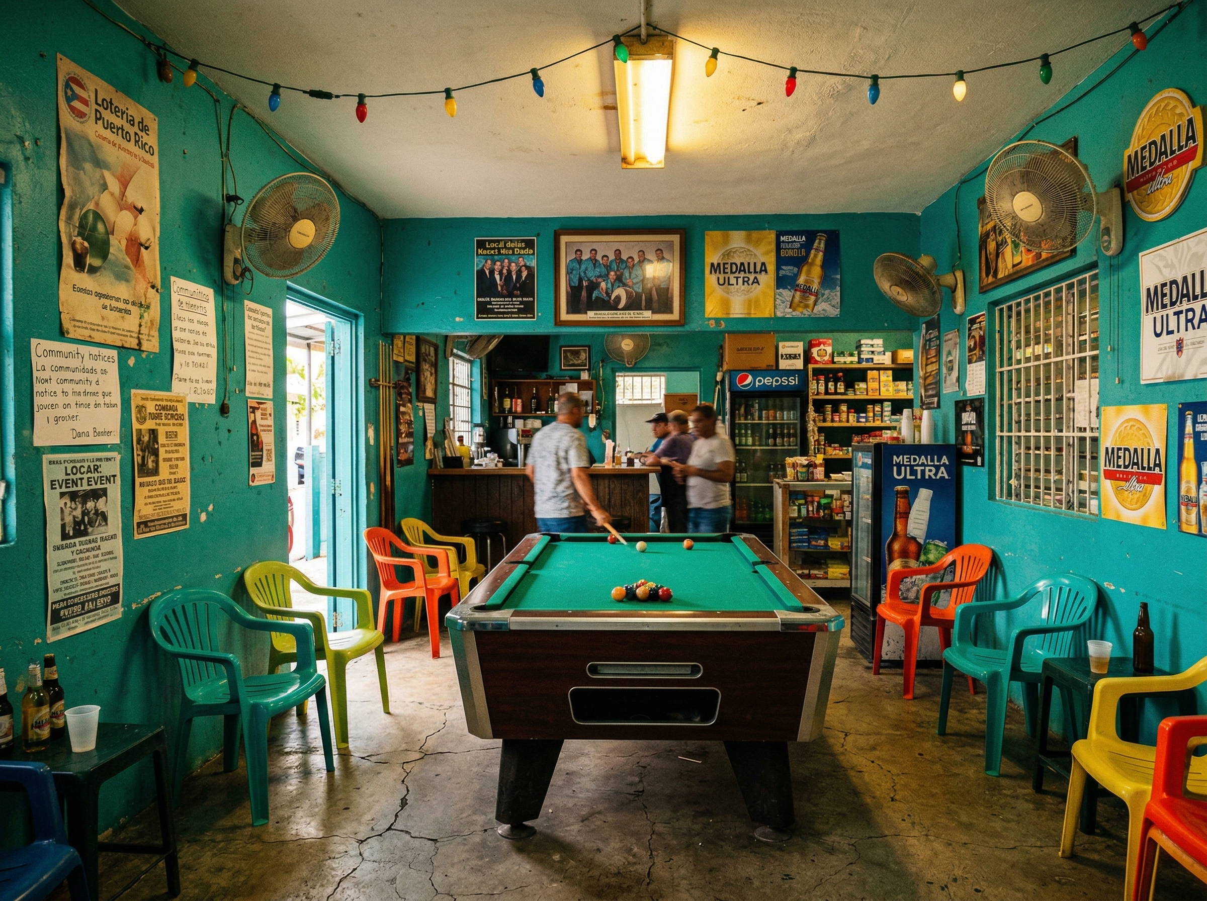Piscina de billar en El Tiki
