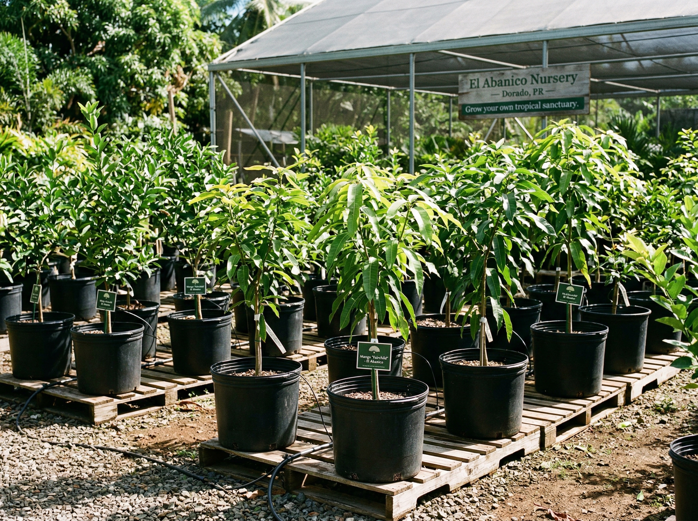 Árboles frutales — mango, aguacate, cítricos