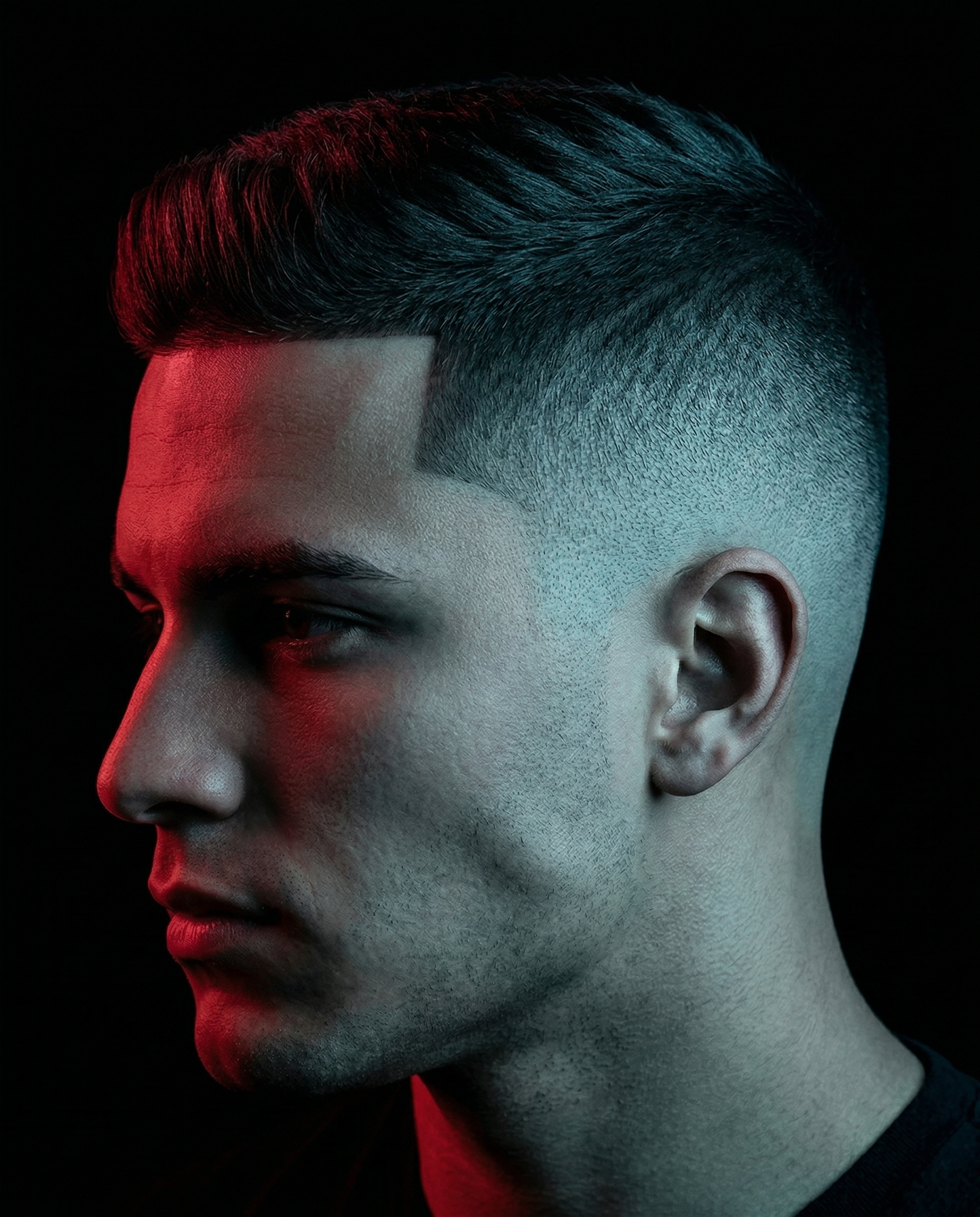 Fade de precisión — retrato editorial