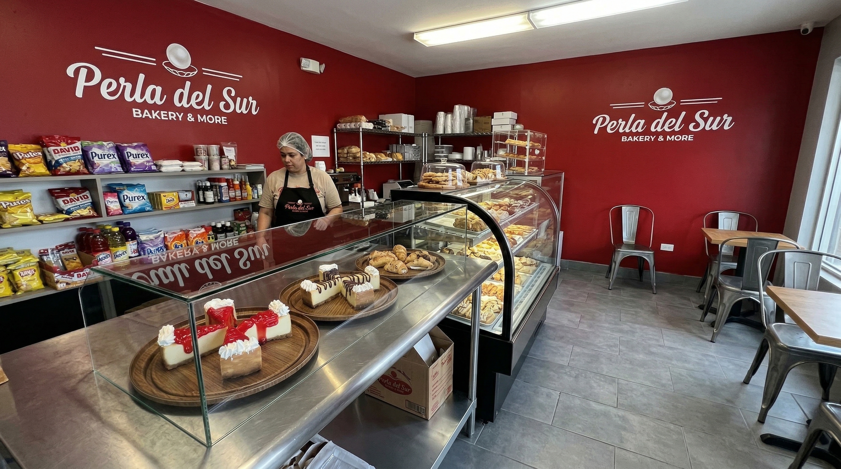 Interior de la panadería Perla del Sur en Yauco