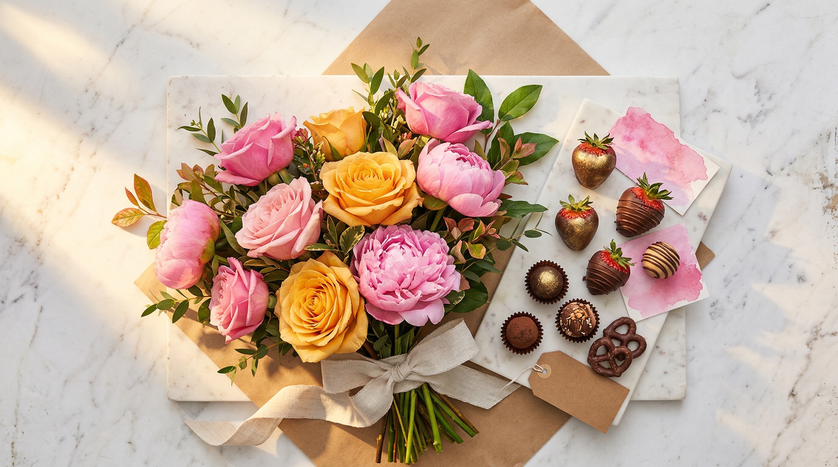 Curated artisanal floral arrangement by Urban Fresh