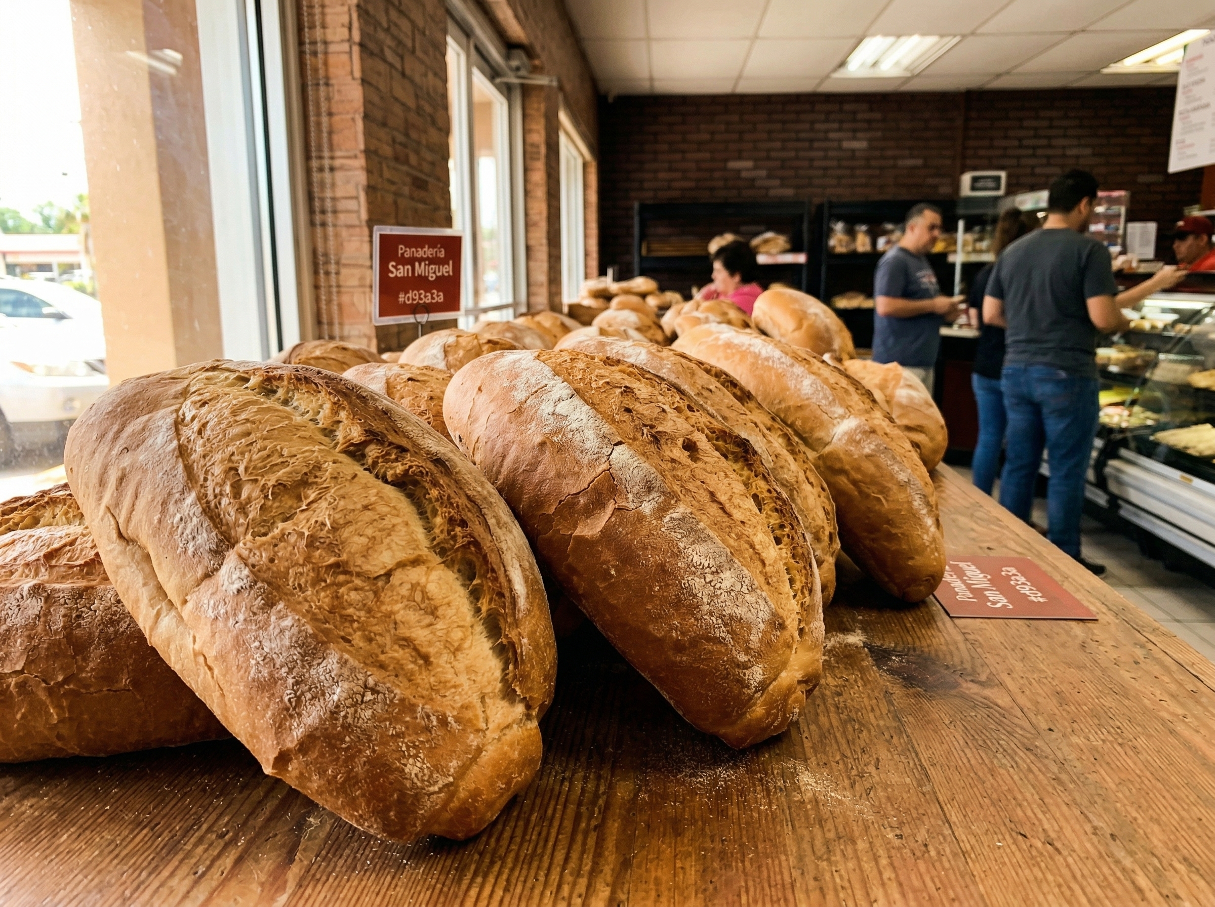 Pan sobao recién horneado