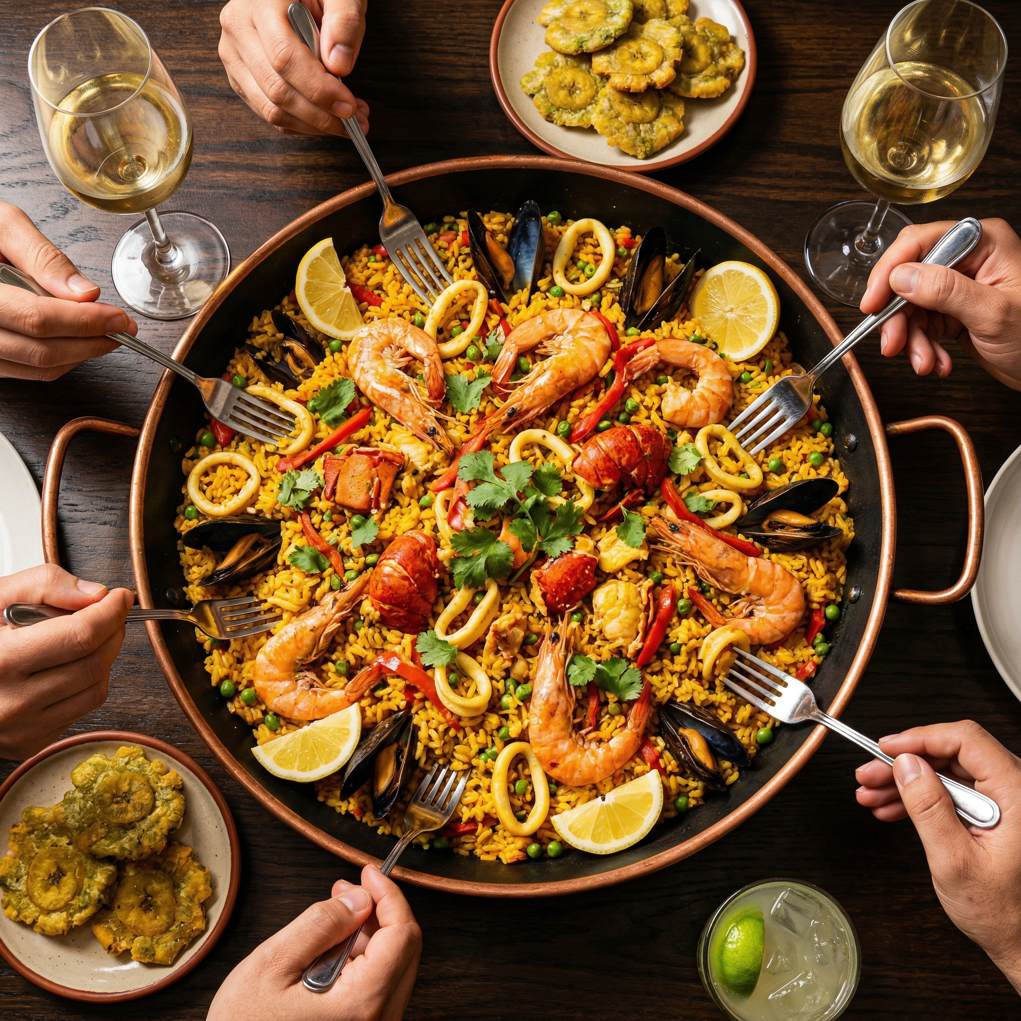 Paella Caribeña para compartir