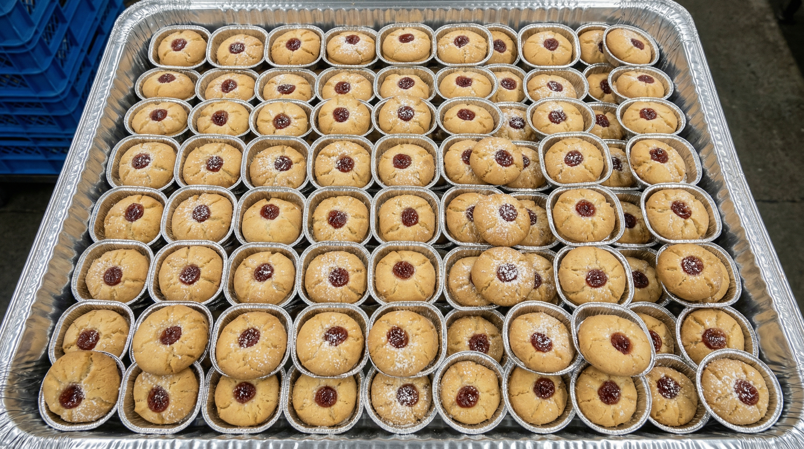 Bandeja de mantecaditos frescos de Los Muchachos Bakery