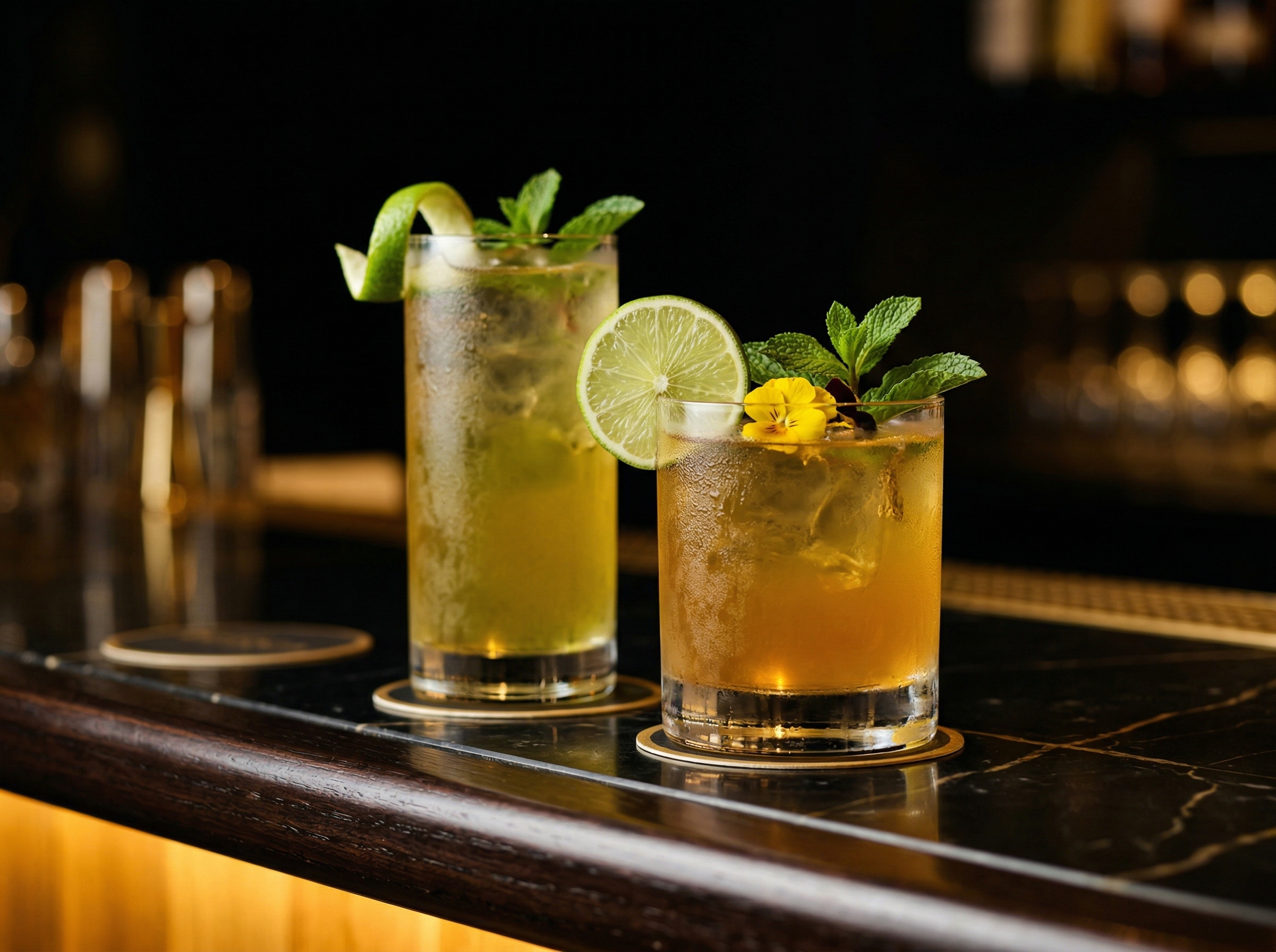 Signature cocktails at Botica Bar