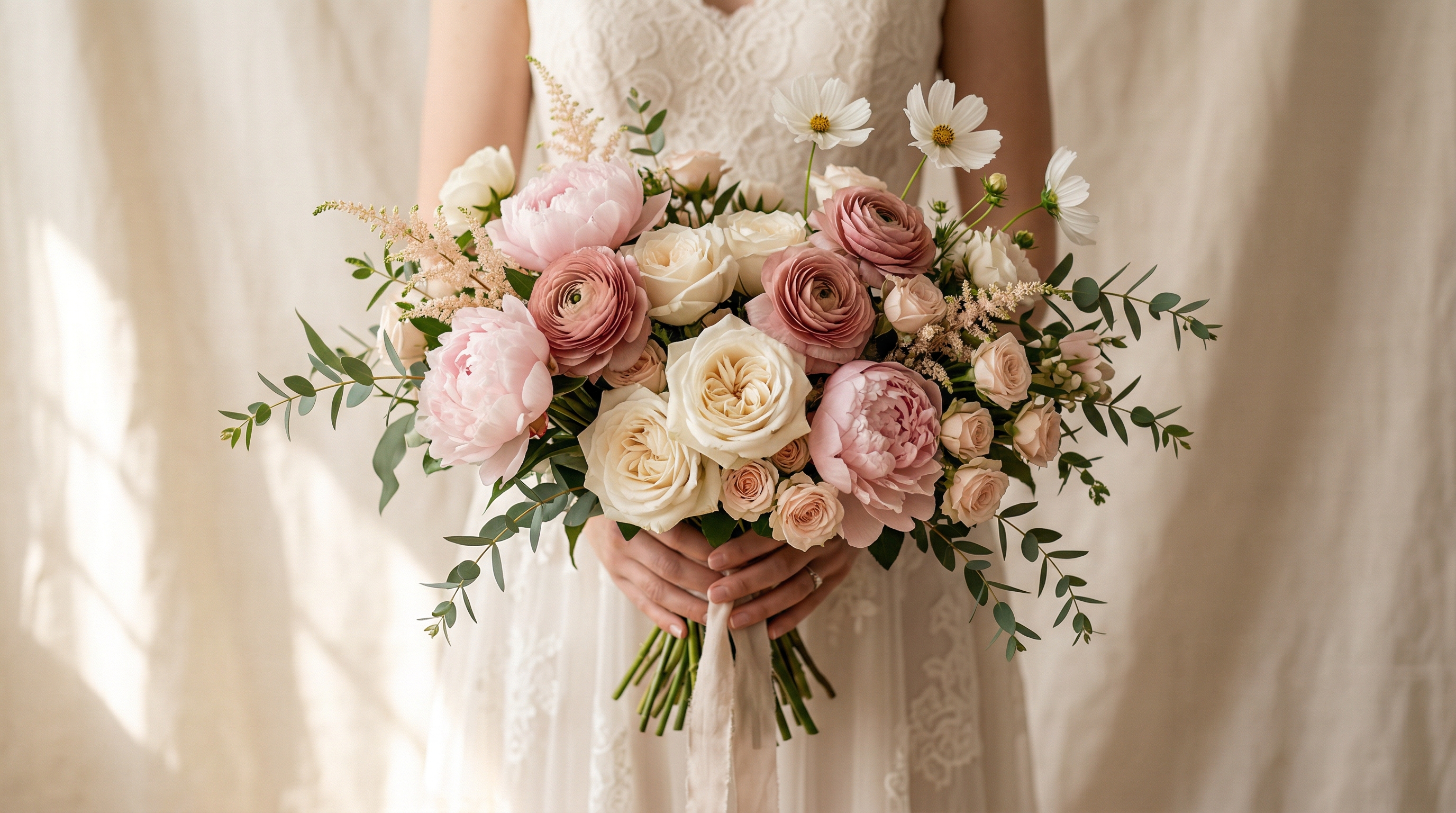 Ramo nupcial de Floristería Creativa — arreglo floral artesanal