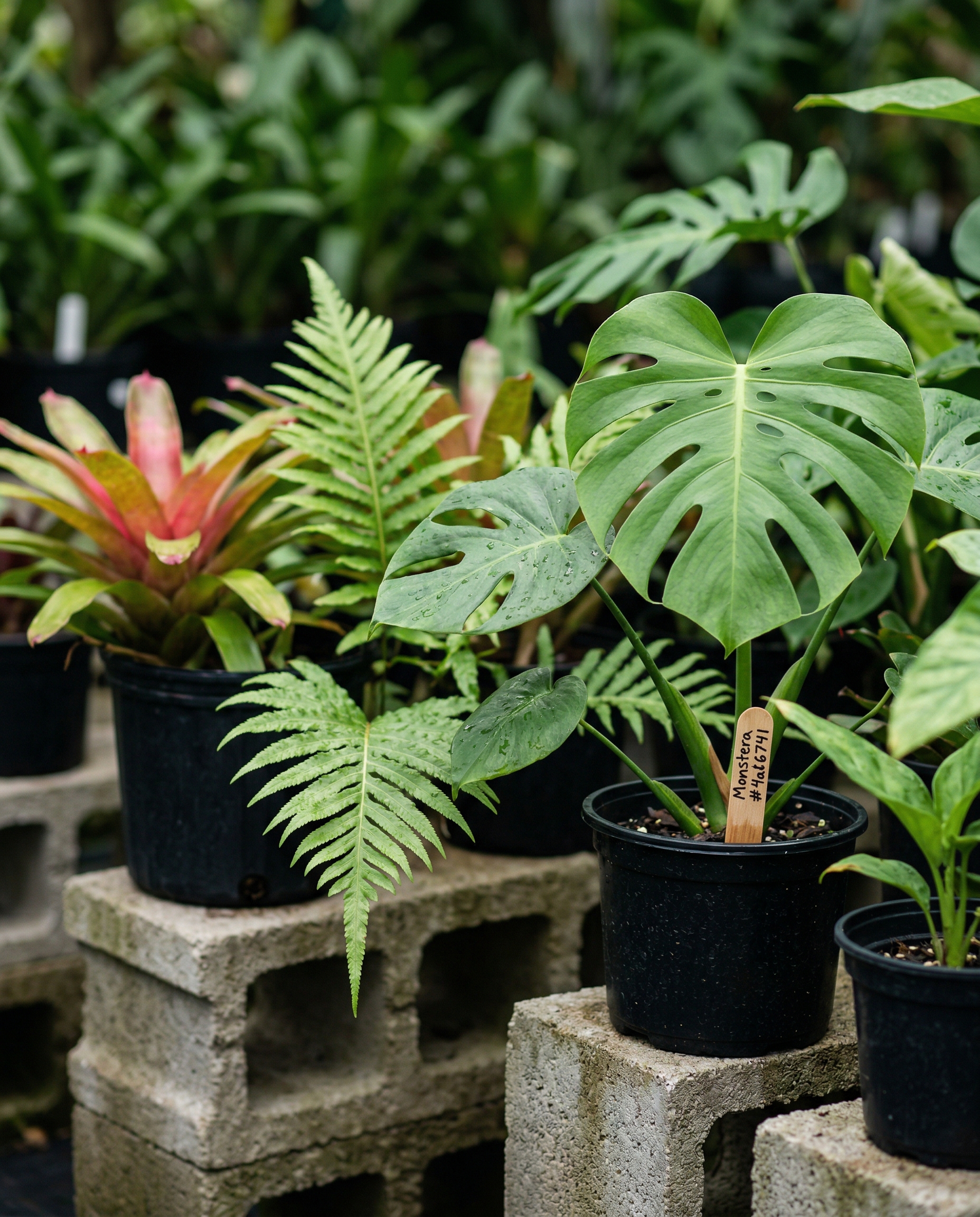 Textura detallada de hojas tropicales en la finca Gramas Lindas