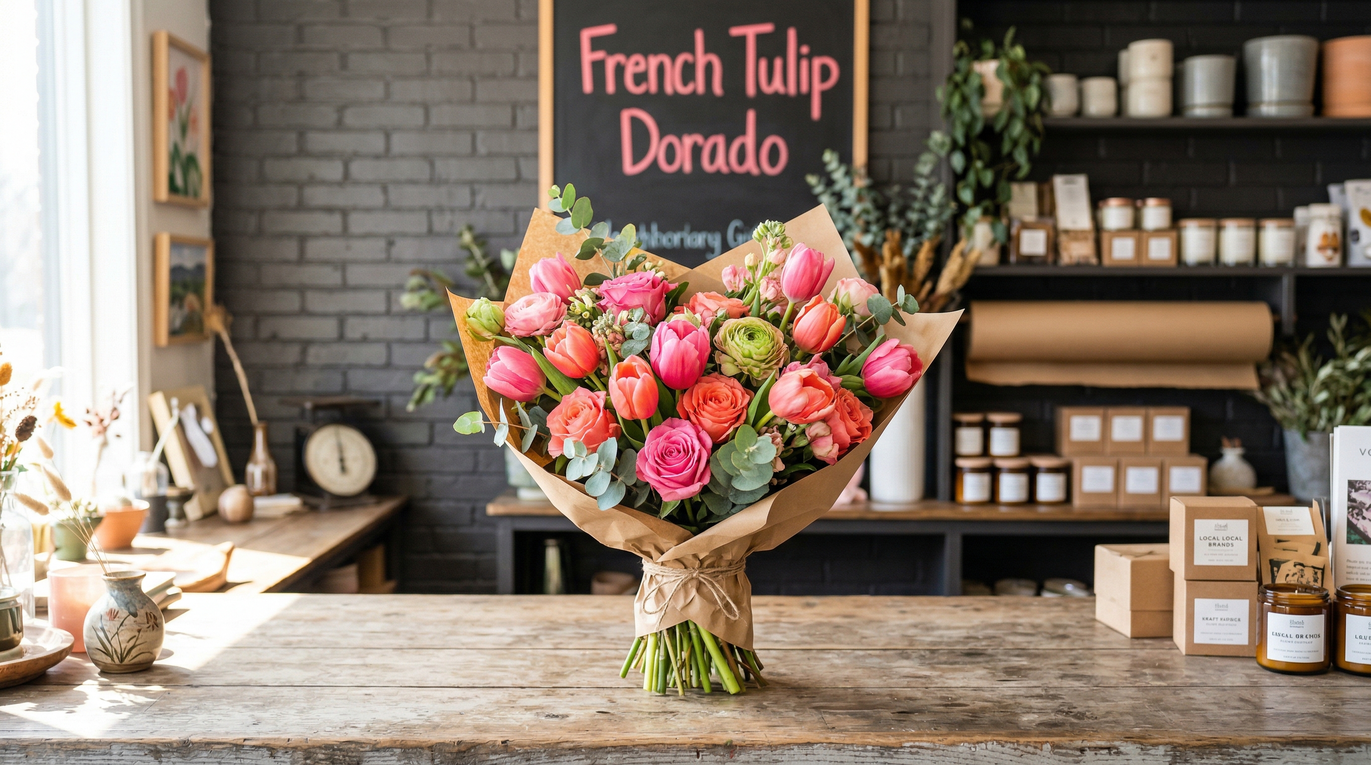 French Tulip Dorado — Flores y regalos artesanales
