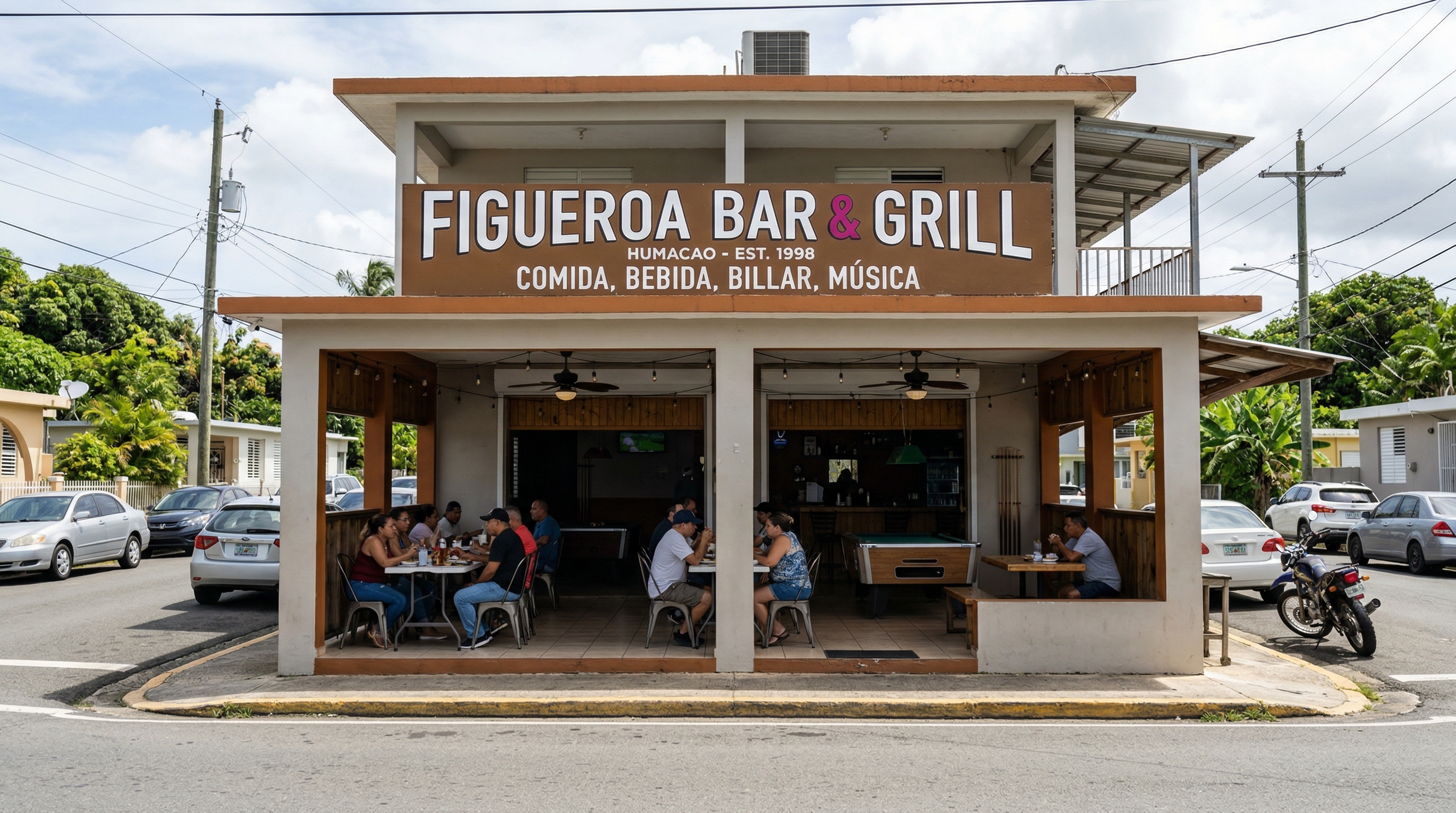 Exterior de Figueroa Bar & Grill en Collores, Humacao
