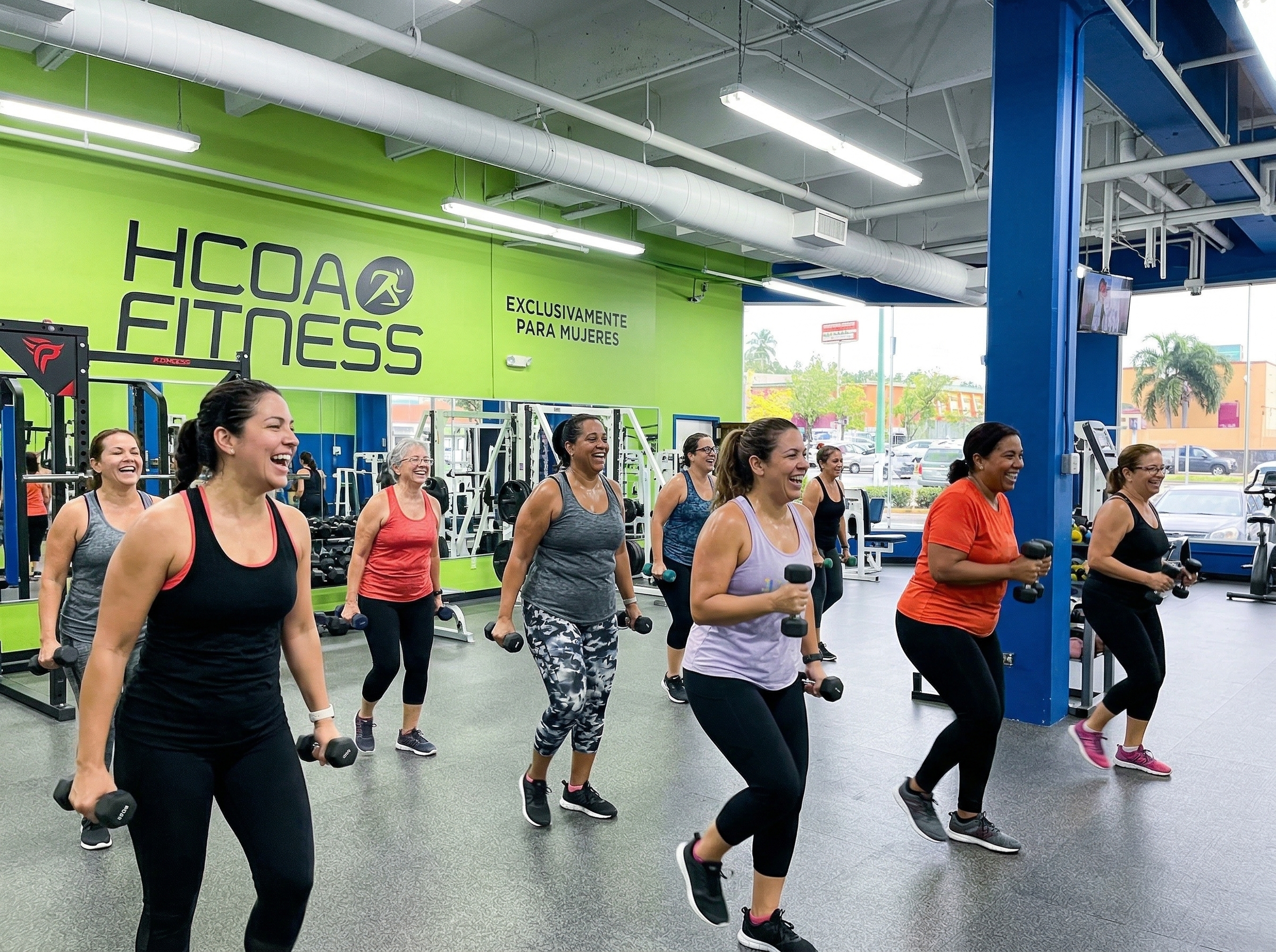 Mujeres en clase grupal en HCOA Fitness for Women
