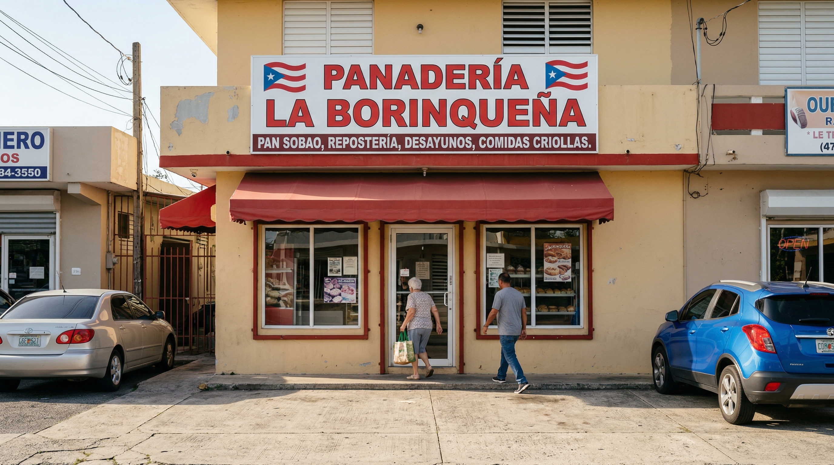 Fachada exterior de la Panadería La Borinqueña en Coto Laurel, Ponce
